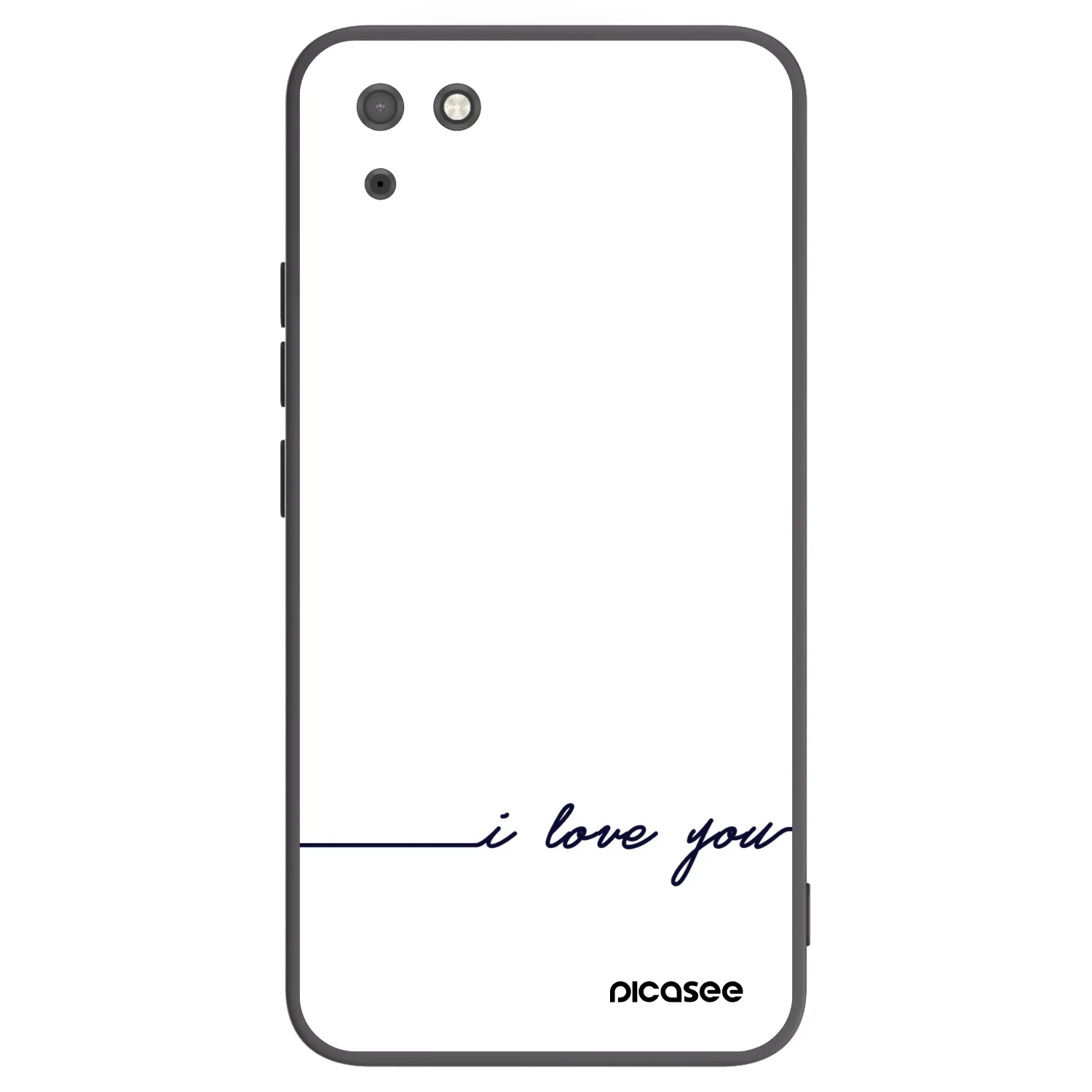 Picasee crna silikonska maskica za Huawei Y5P - I love you