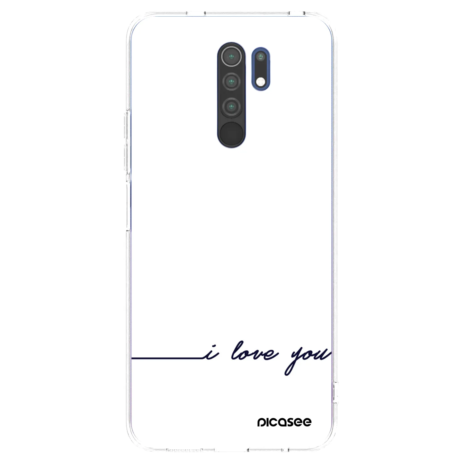 Picasee silikonska prozirna maskica za Xiaomi Redmi 9 - I love you