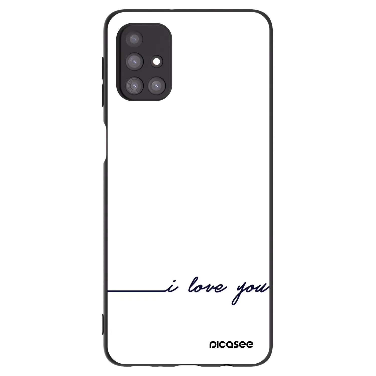 Picasee crna silikonska maskica za Samsung Galaxy M31s - I love you