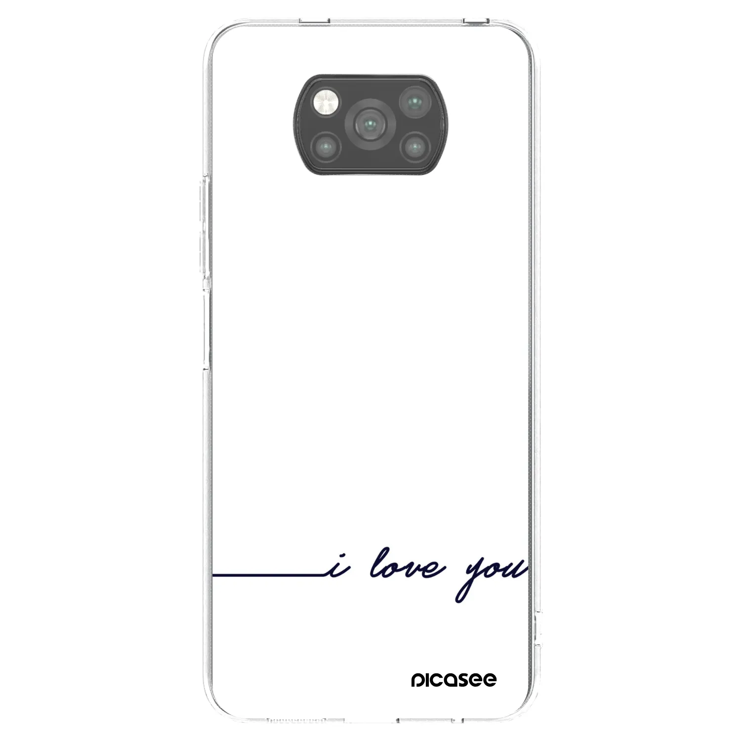 Picasee crna silikonska maskica za Xiaomi Poco X3 - I love you