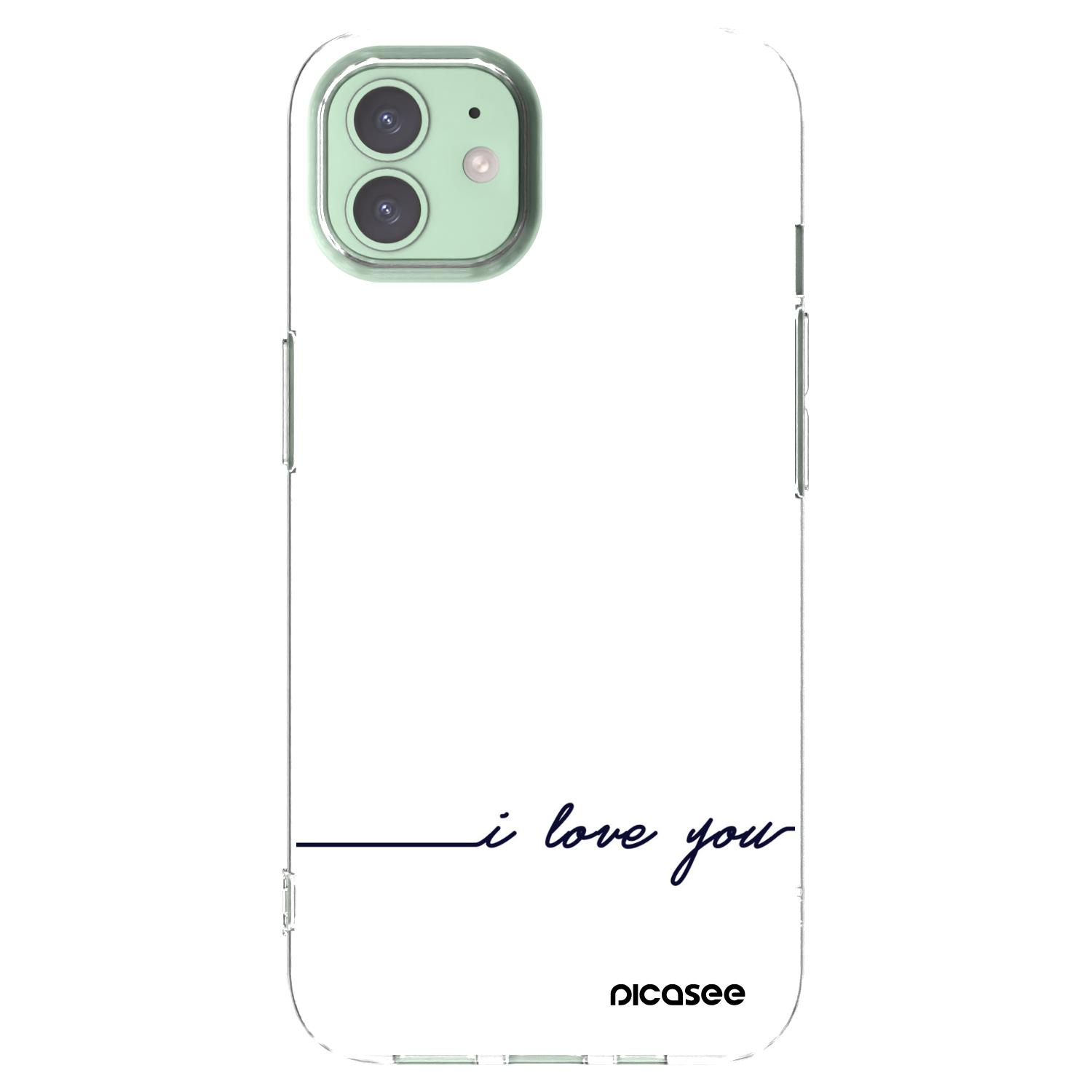 Picasee silikonska prozirna maskica za Apple iPhone 12 Pro - I love you