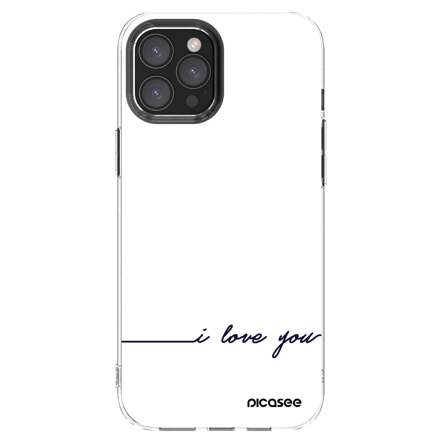 Picasee silikonska prozirna maskica za Apple iPhone 12 Pro Max - I love you