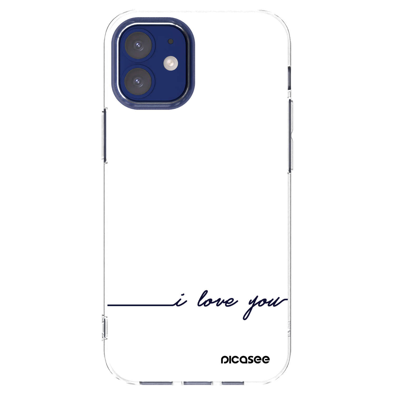 Picasee silikonska prozirna maskica za Apple iPhone 12 mini - I love you
