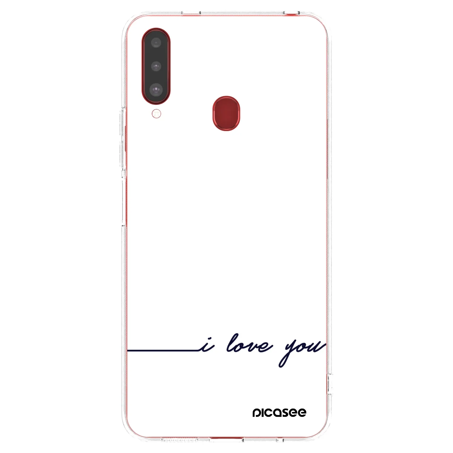Picasee silikonska prozirna maskica za Samsung Galaxy A20s - I love you