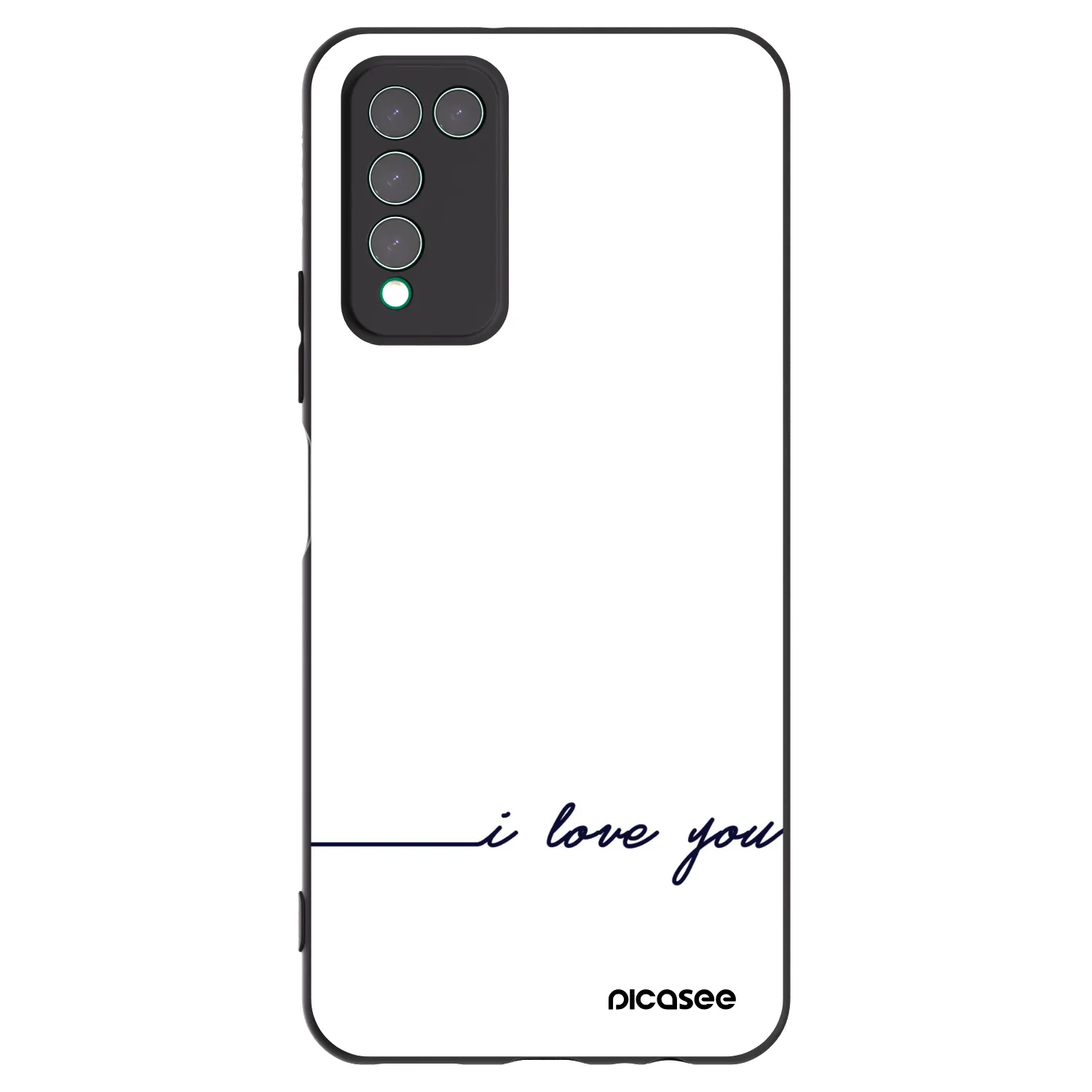 Picasee crna silikonska maskica za Honor 10X Lite - I love you