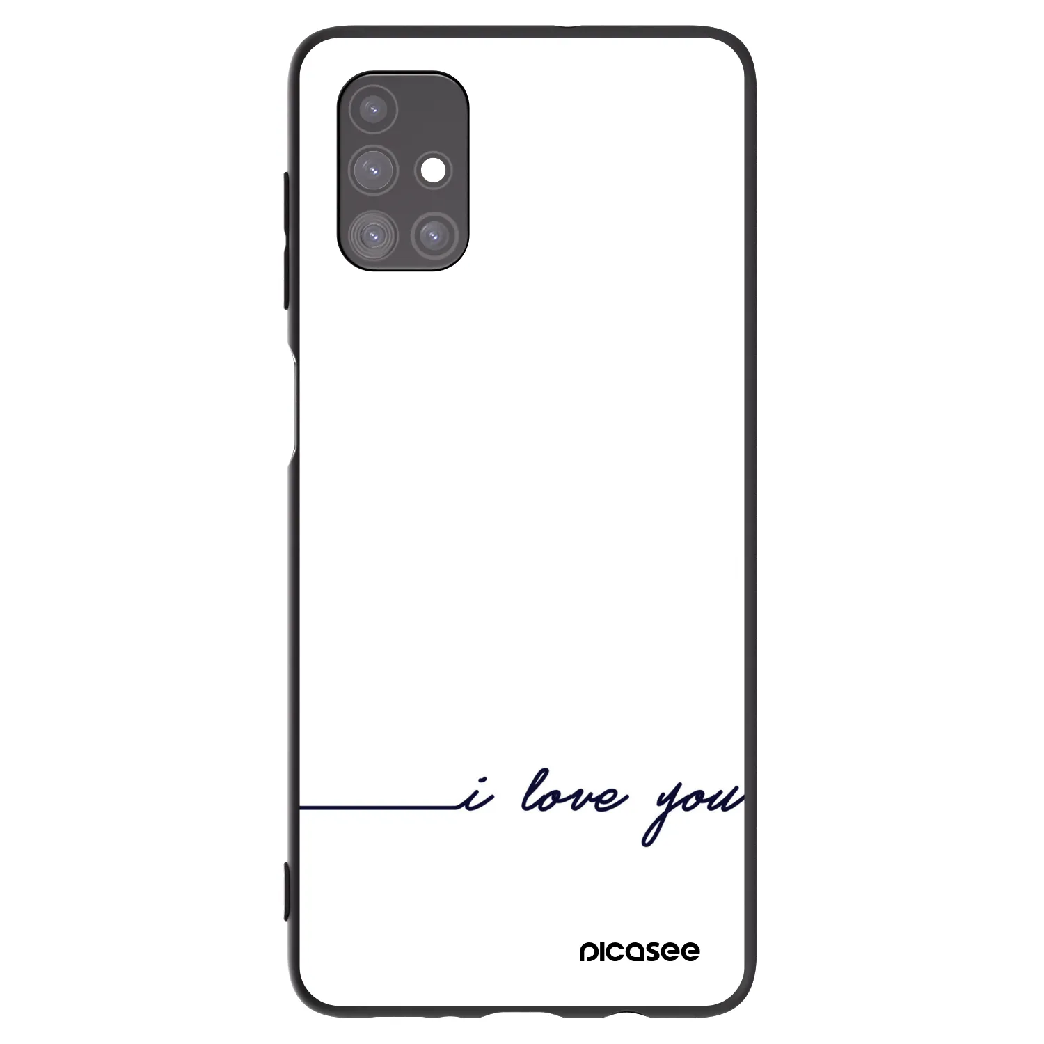 Picasee crna silikonska maskica za Samsung Galaxy M51 M515F - I love you