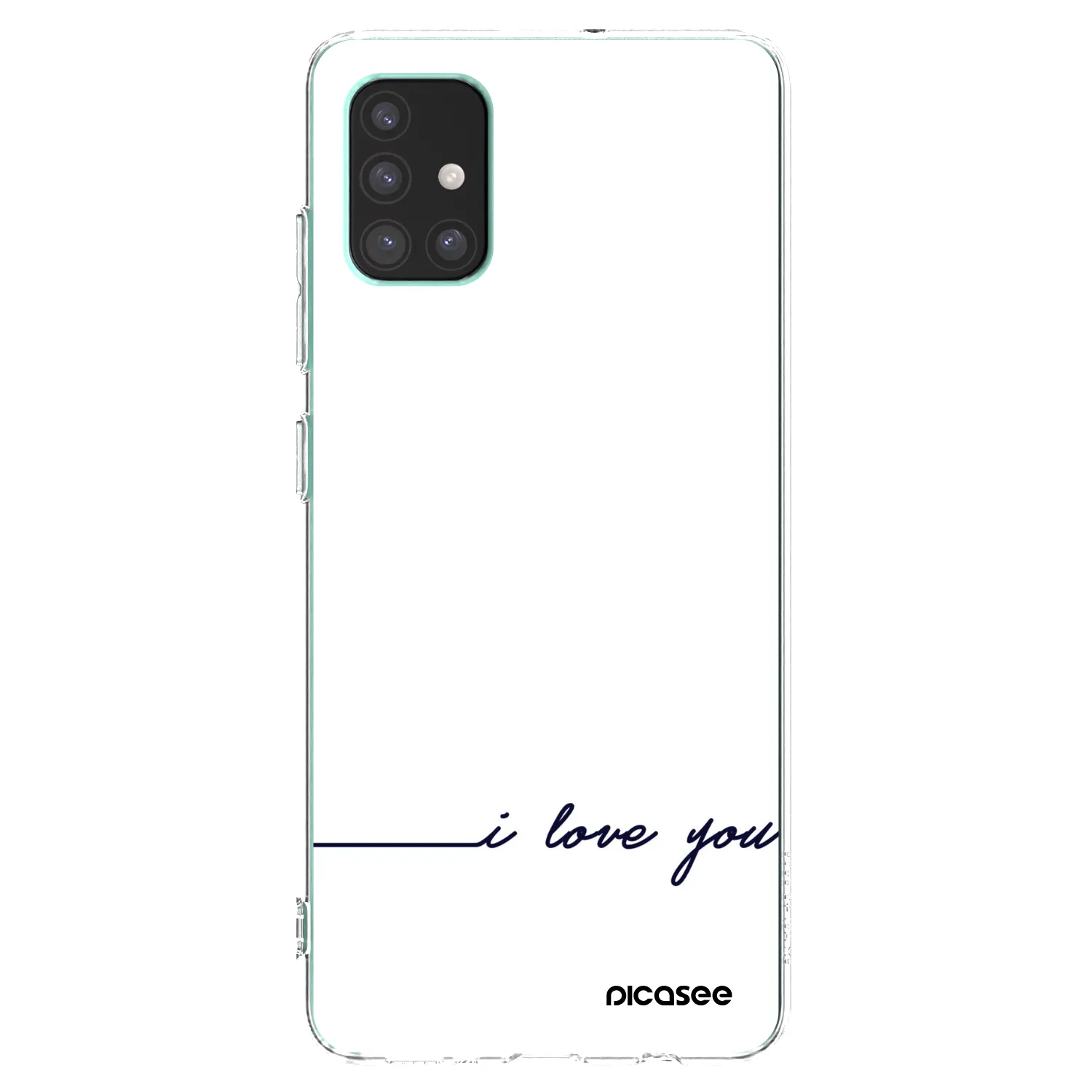 Picasee silikonska prozirna maskica za Samsung Galaxy M51 M515F - I love you
