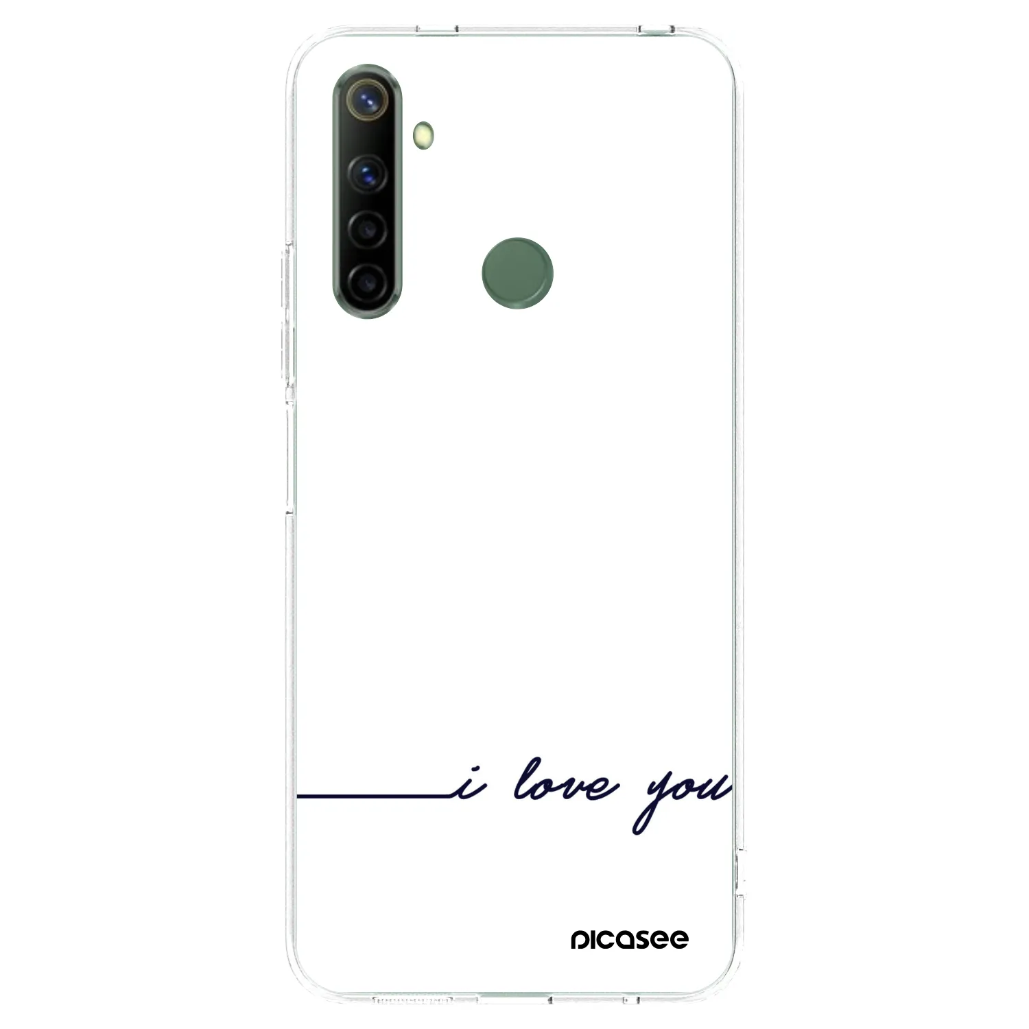 Picasee silikonska prozirna maskica za Realme 6i - I love you