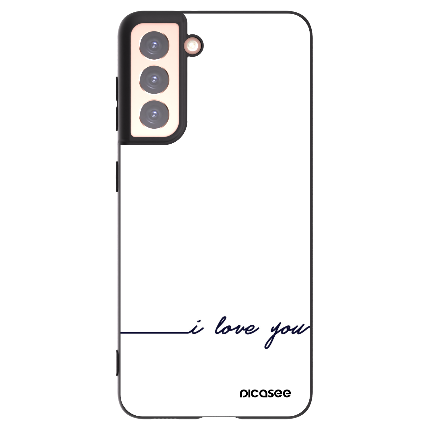 Picasee crna silikonska maskica za Samsung Galaxy S21 5G G991B - I love you