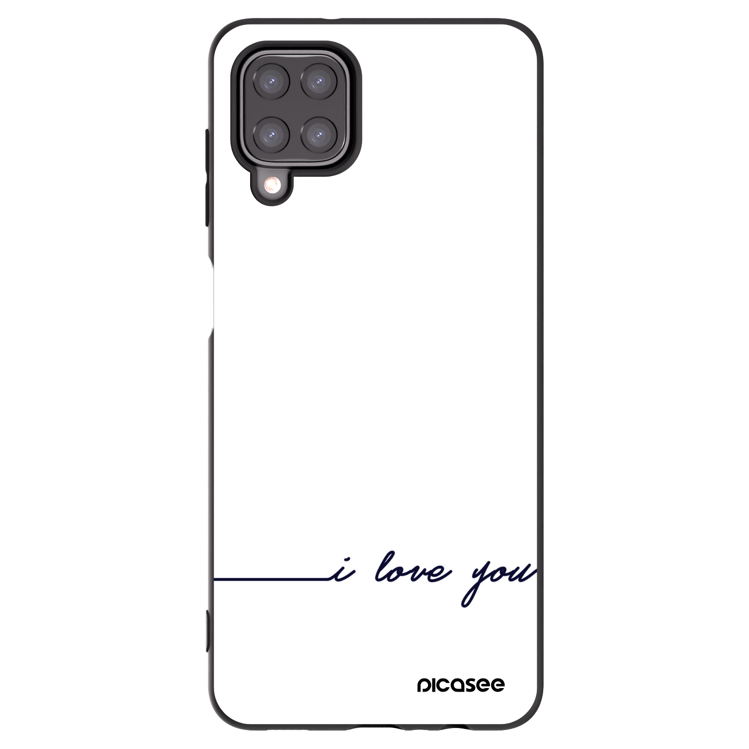 Picasee crna silikonska maskica za Samsung Galaxy A12 A125F - I love you