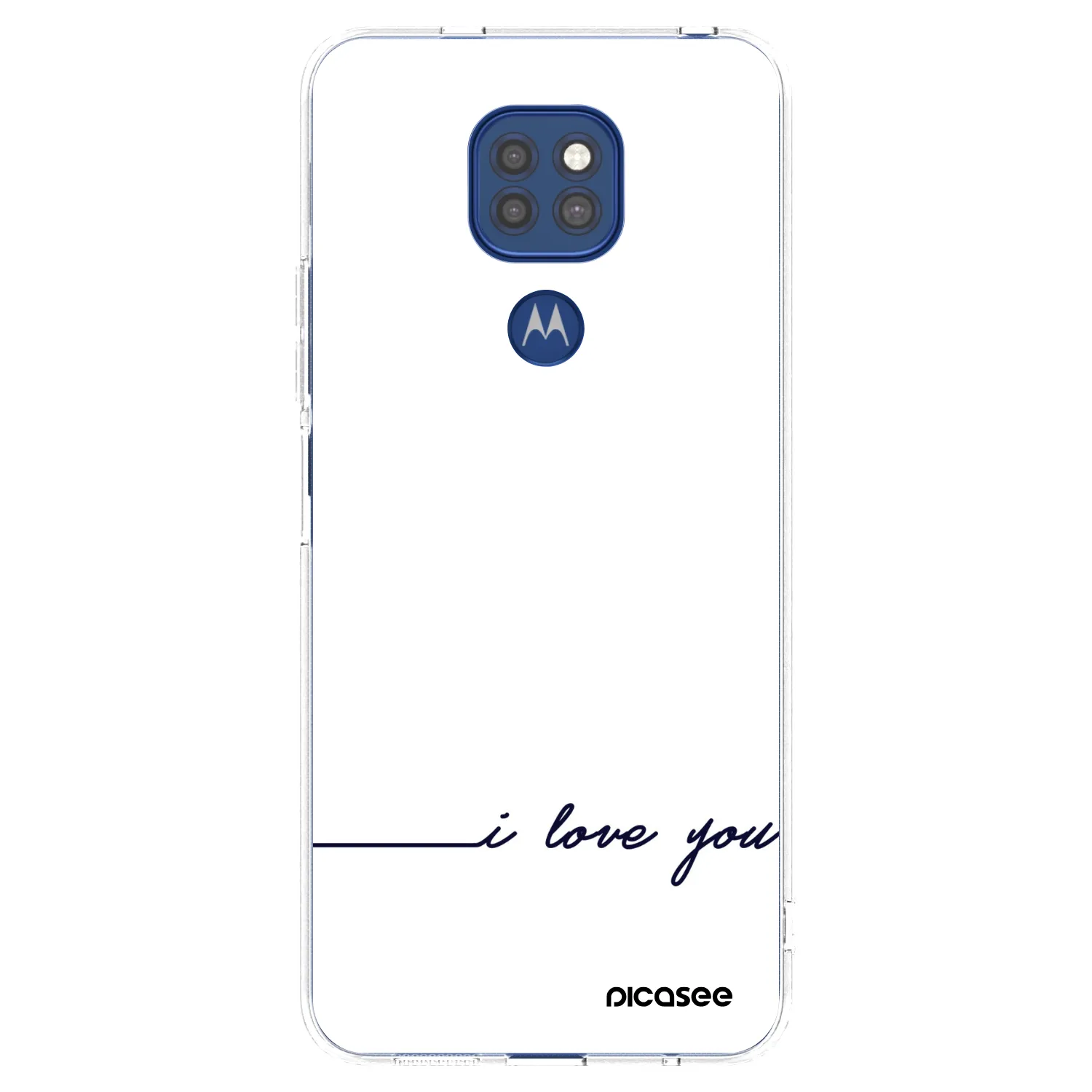 Picasee silikonska prozirna maskica za Motorola Moto G9 Play - I love you