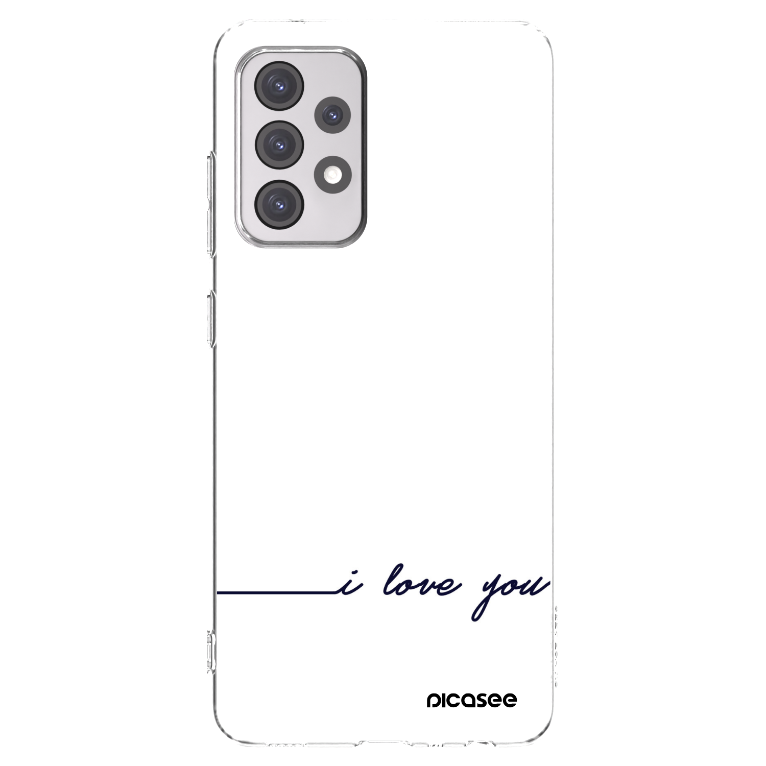 Picasee silikonska prozirna maskica za Samsung Galaxy A52 5G A525F - I love you