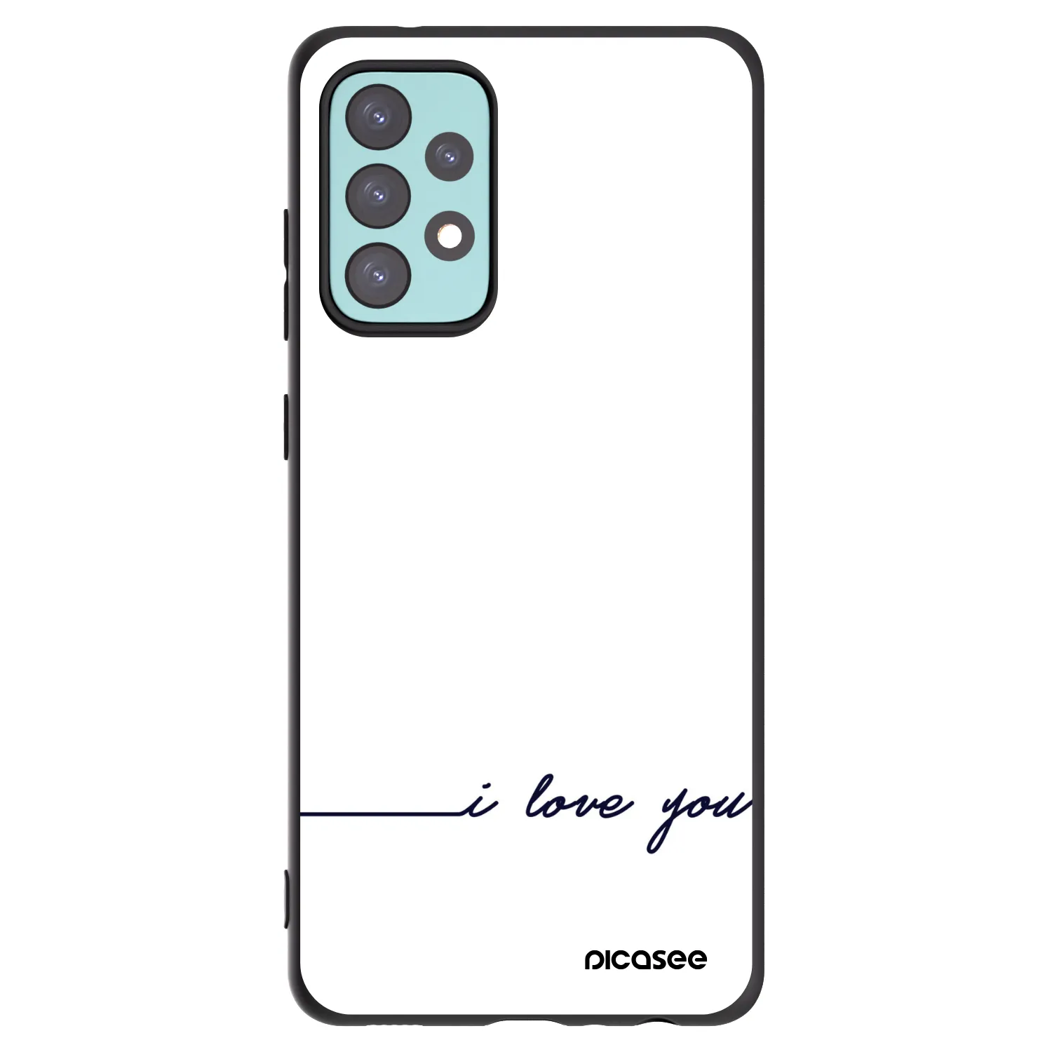Picasee crna silikonska maskica za Samsung Galaxy A72 A725F - I love you