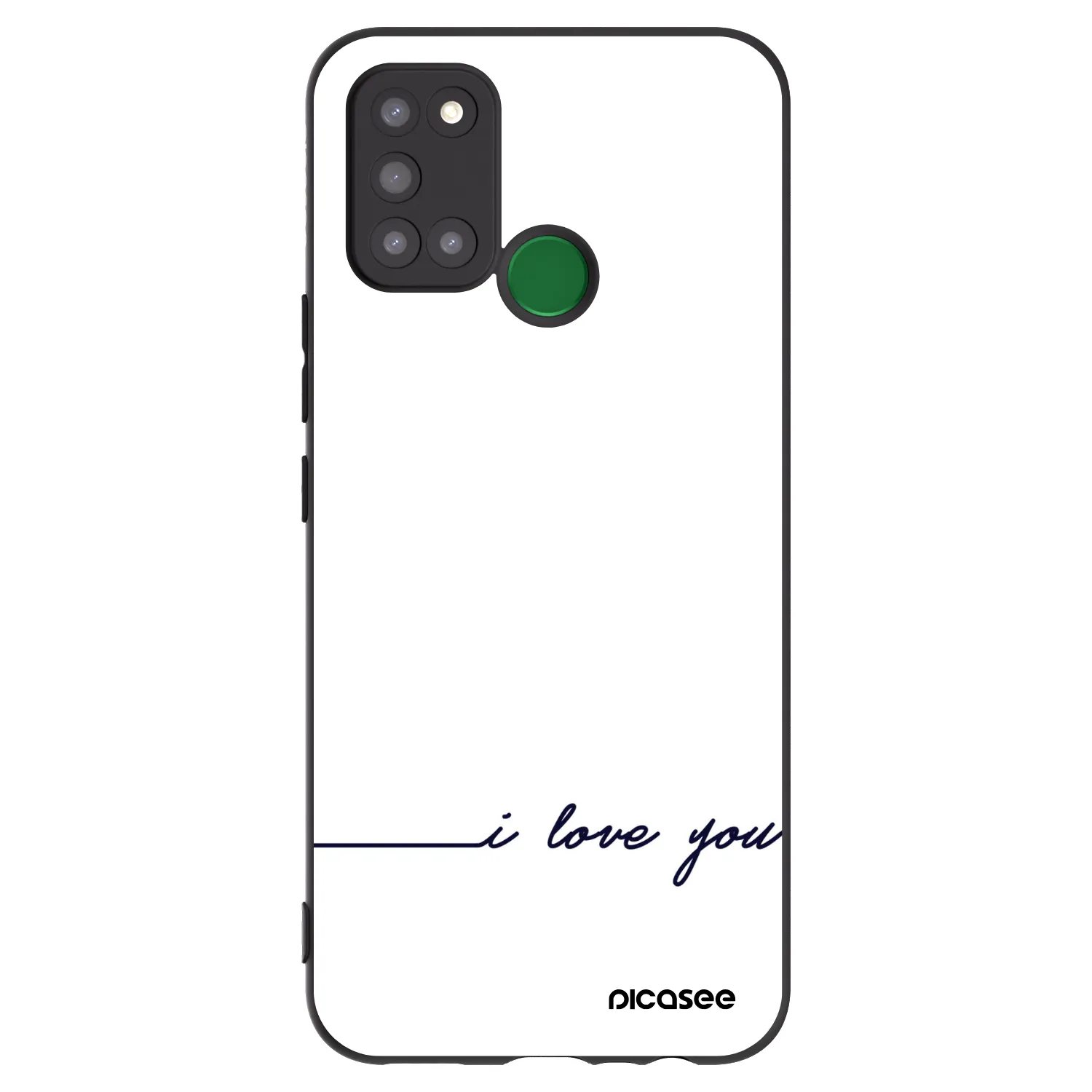 Picasee crna silikonska maskica za Realme 7i - I love you