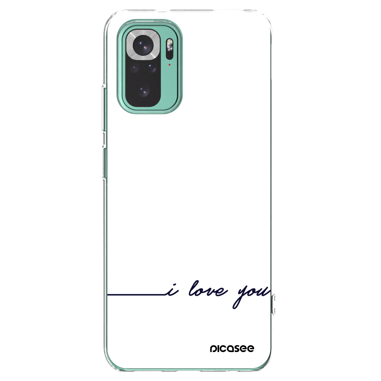 Picasee silikonska prozirna maskica za Xiaomi Redmi Note 10 Pro - I love you