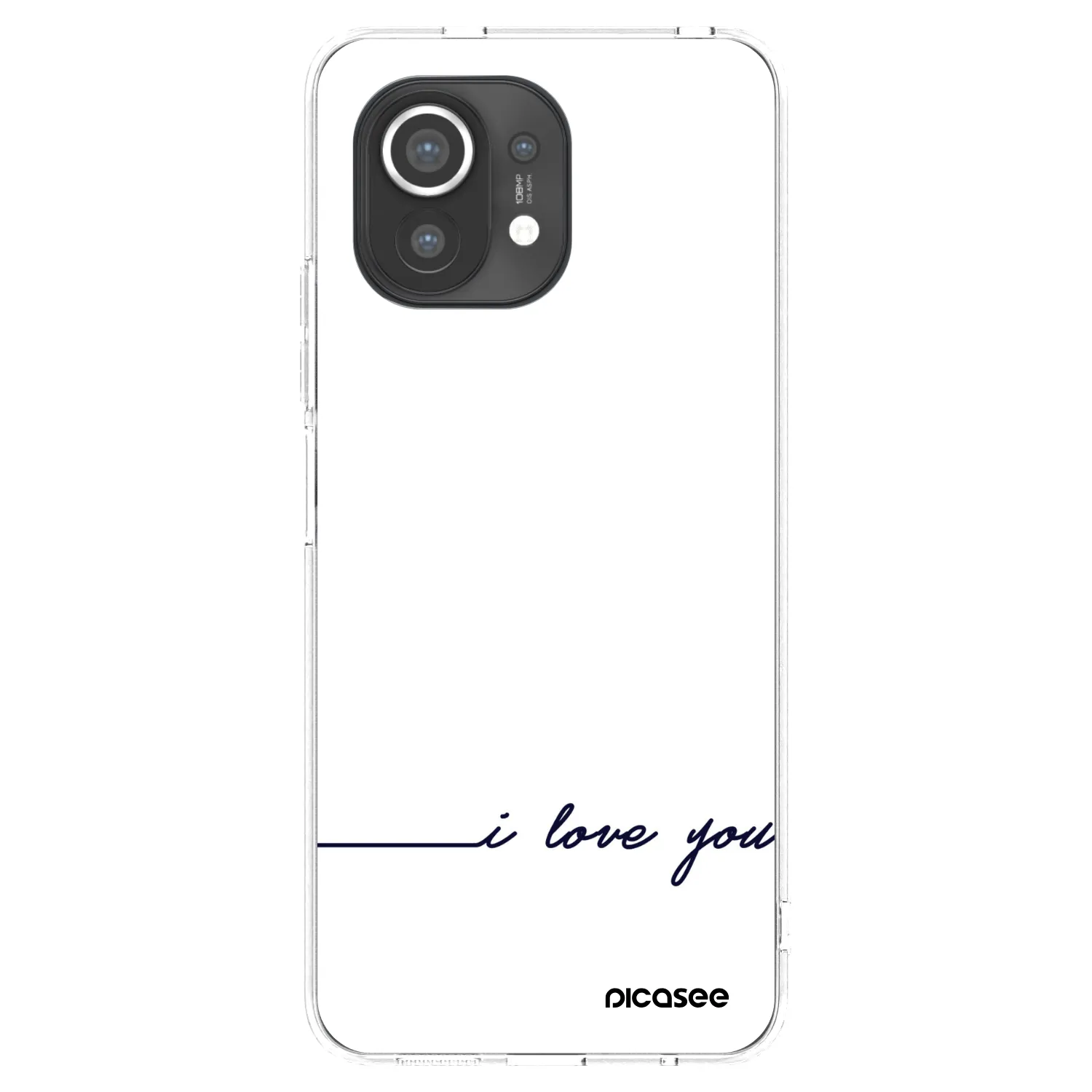 Picasee silikonska prozirna maskica za Xiaomi Mi 11 - I love you