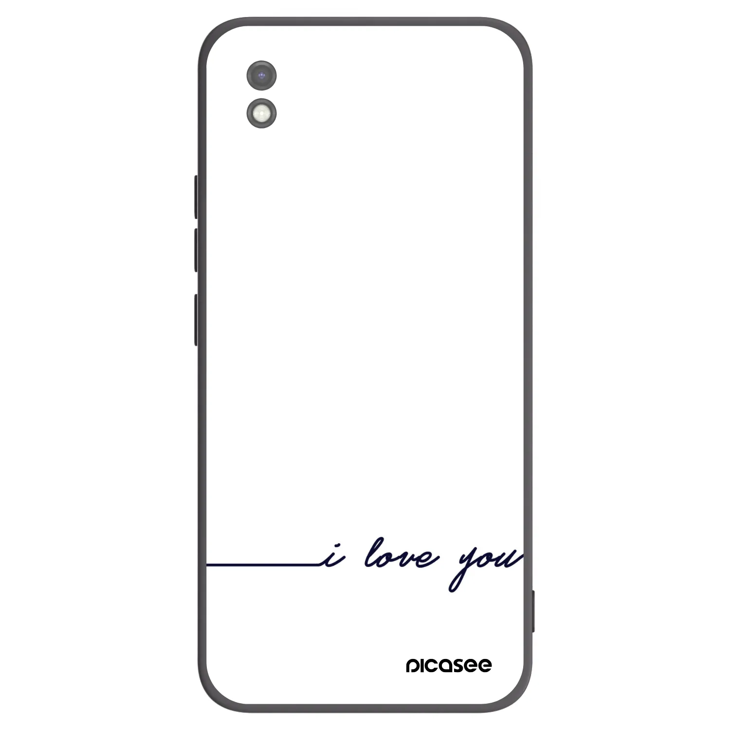 Picasee crna silikonska maskica za Xiaomi Redmi 9AT - I love you