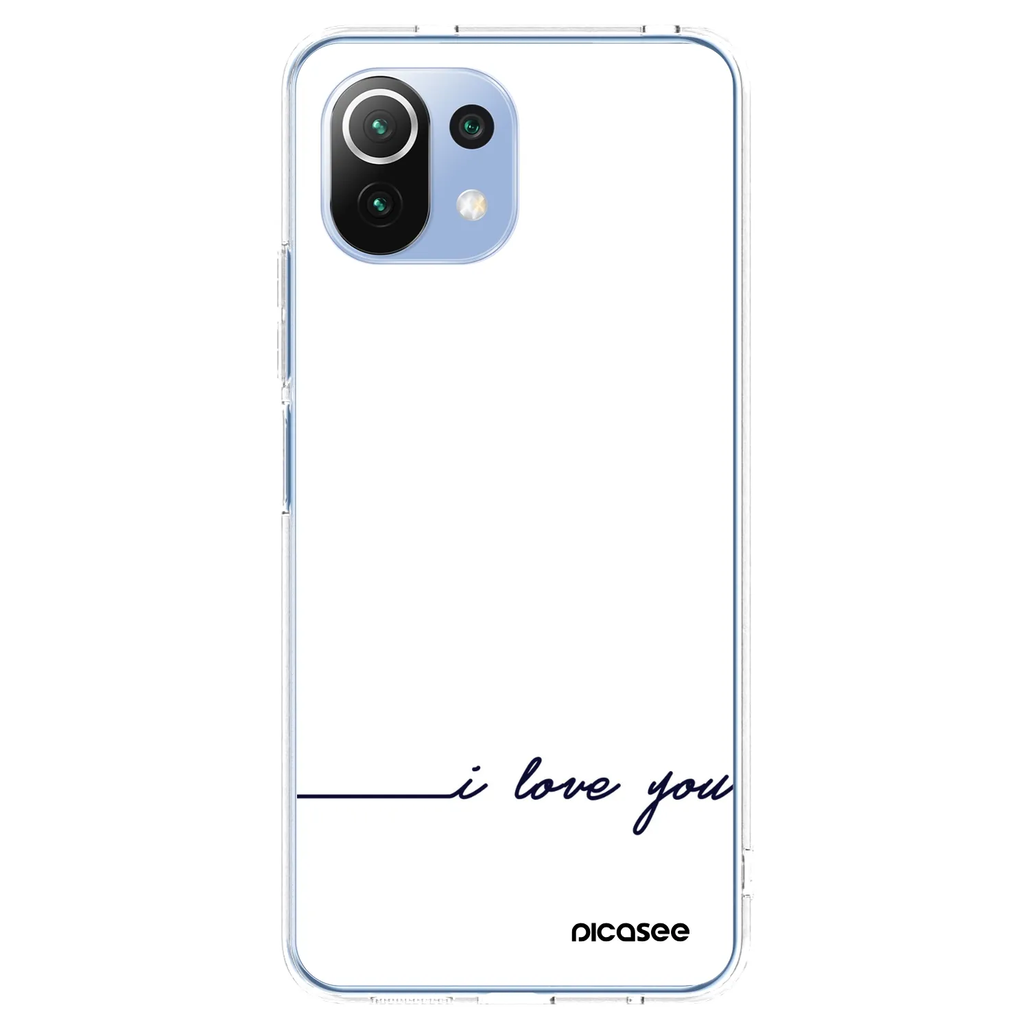 Picasee silikonska prozirna maskica za Xiaomi Mi 11 Lite - I love you