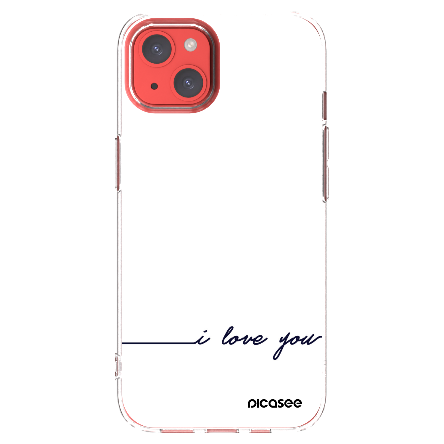 Picasee silikonska prozirna maskica za Apple iPhone 13 - I love you