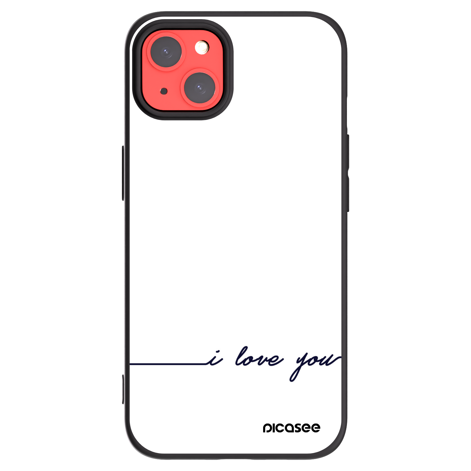 Picasee crna silikonska maskica za Apple iPhone 13 - I love you
