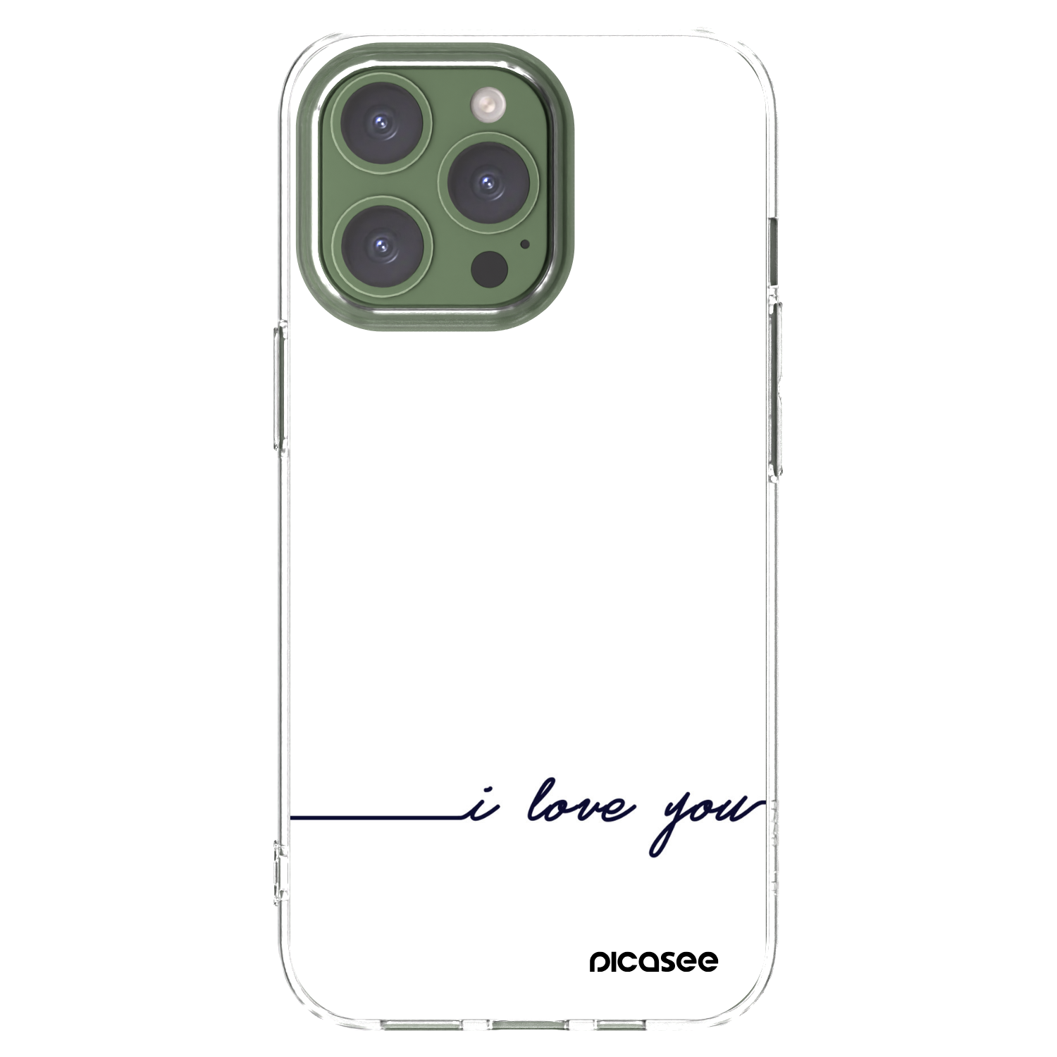 Picasee silikonska prozirna maskica za Apple iPhone 13 Pro - I love you