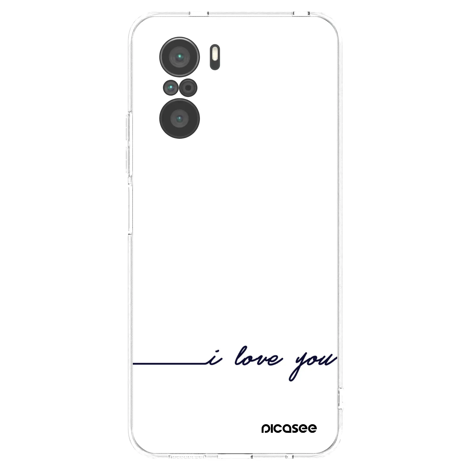 Picasee silikonska prozirna maskica za Xiaomi Poco F3 - I love you