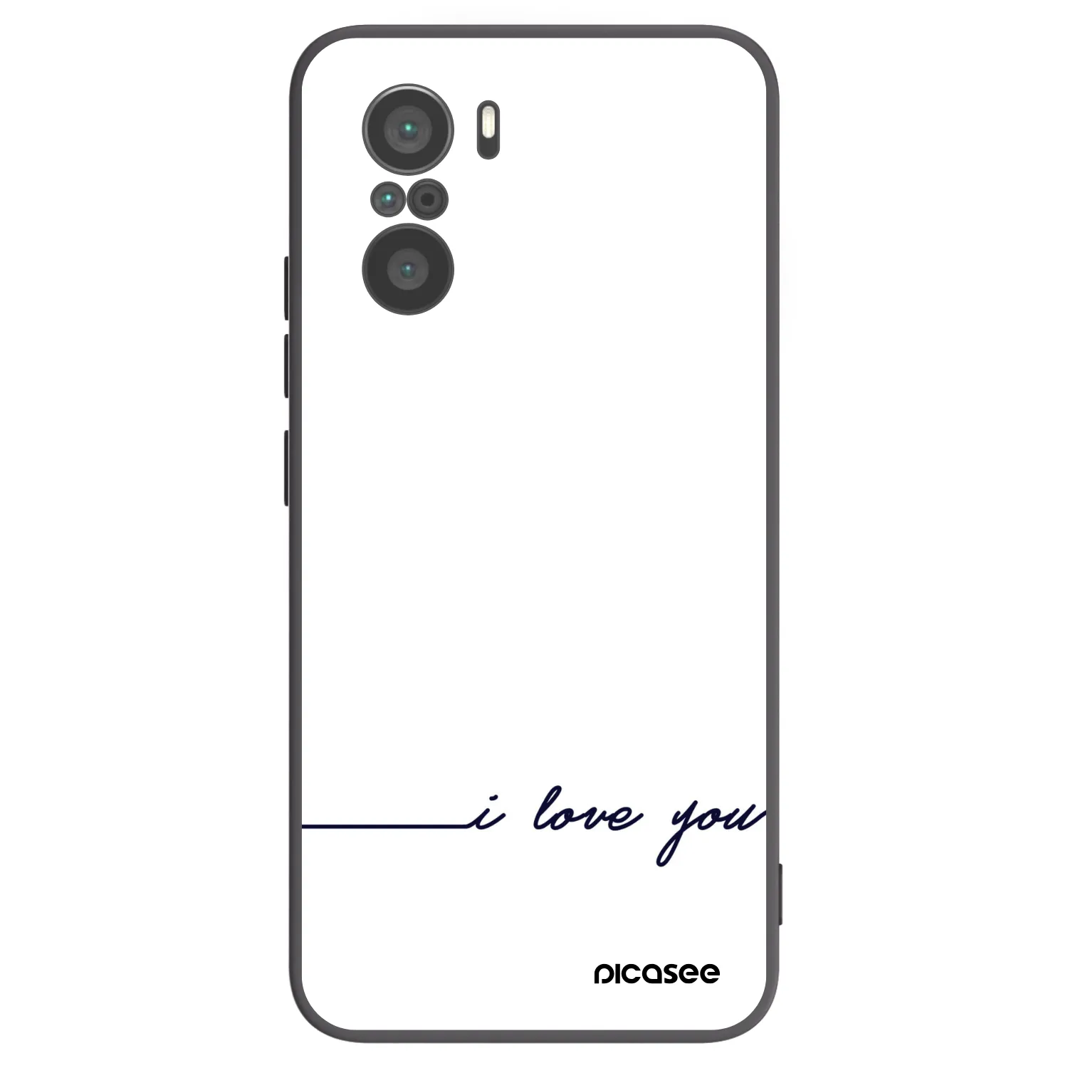 Picasee crna silikonska maskica za Xiaomi Poco F3 - I love you