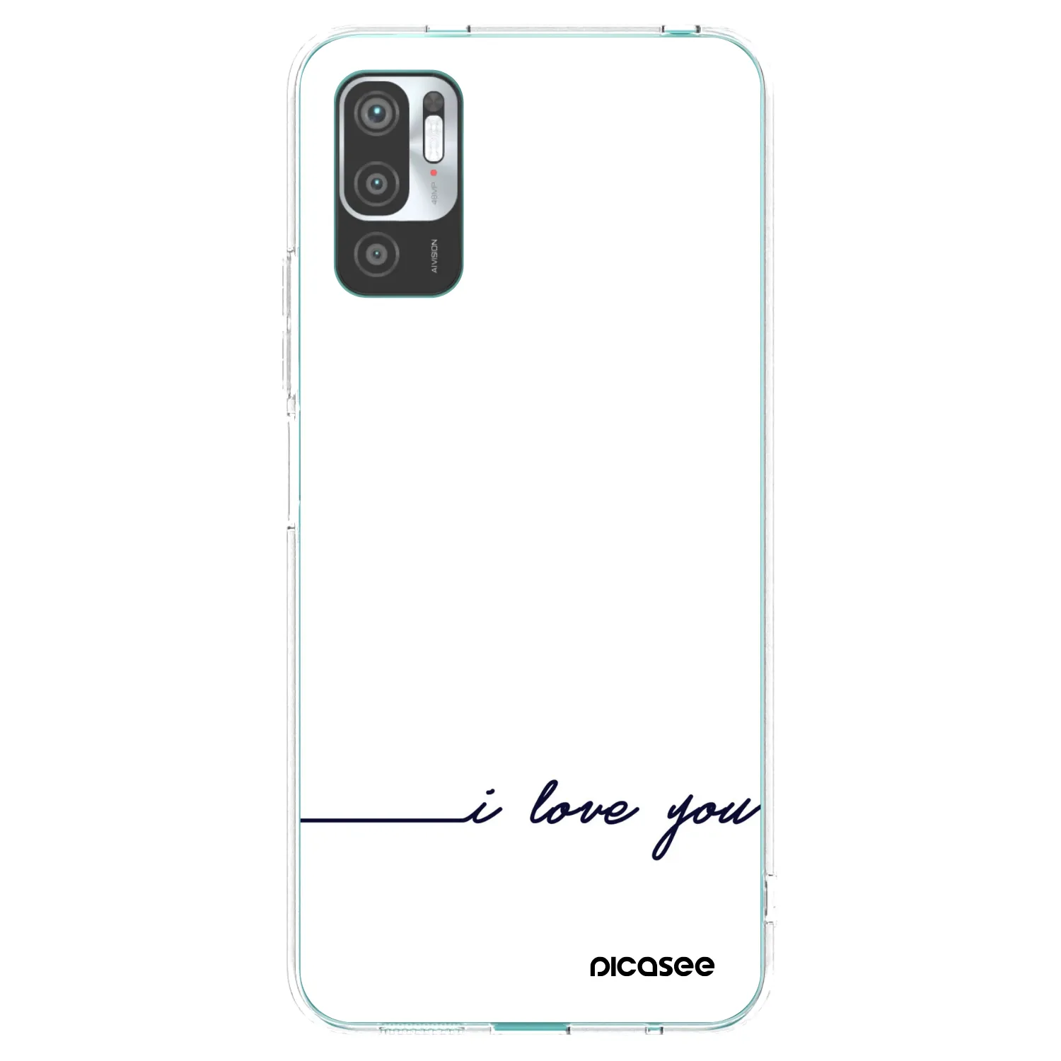 Picasee silikonska prozirna maskica za Xiaomi Redmi Note 10 5G - I love you