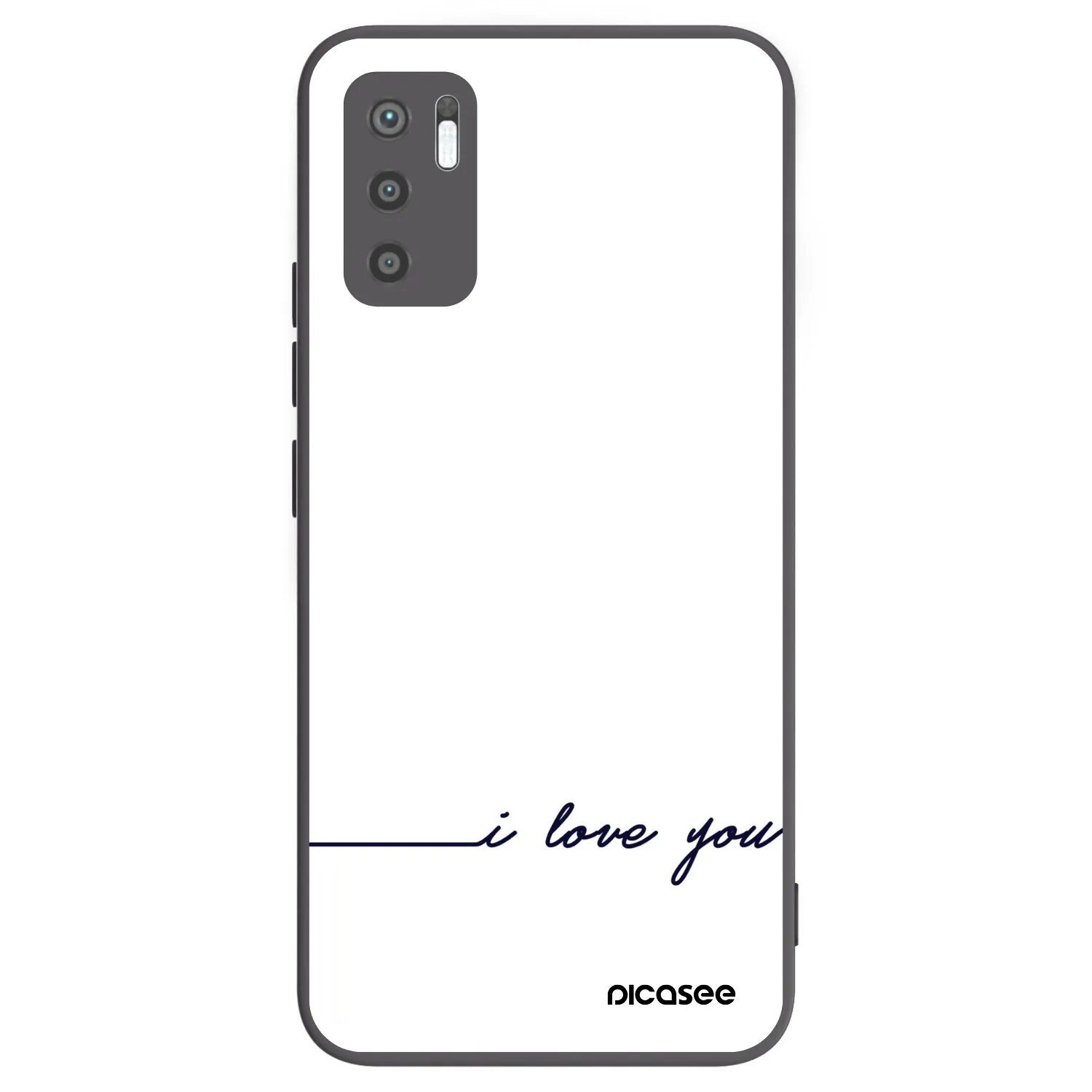 Picasee crna silikonska maskica za Xiaomi Redmi Note 10 5G - I love you