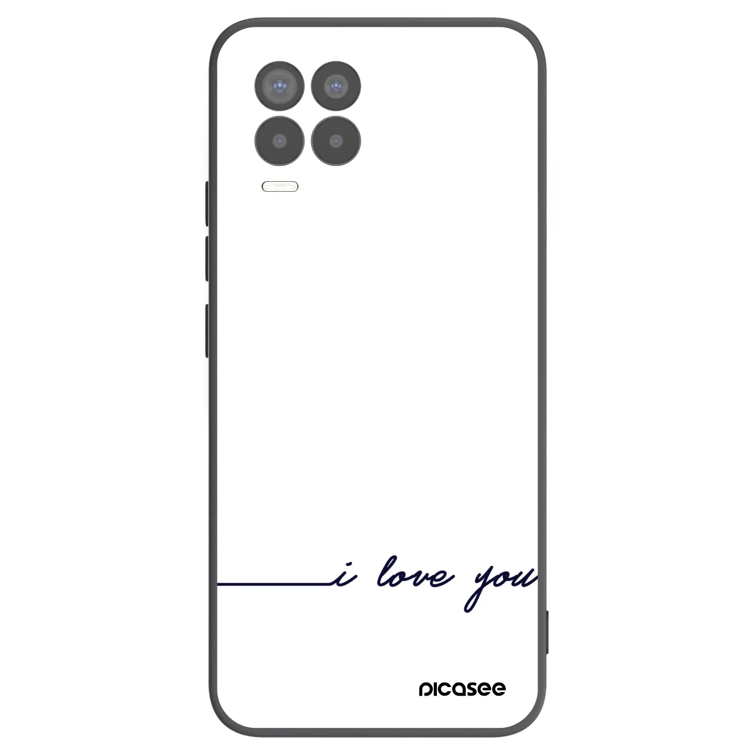 Picasee crna silikonska maskica za Realme 8 Pro - I love you