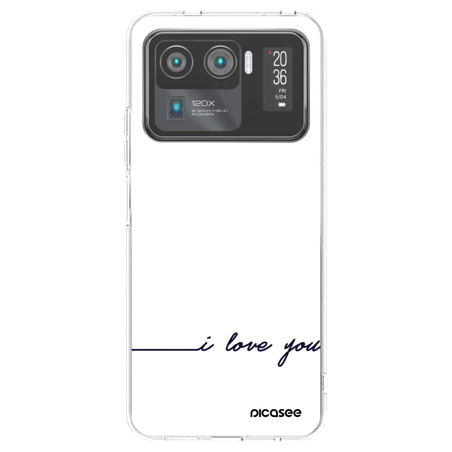 Picasee silikonska prozirna maskica za Xiaomi Mi 11 Ultra - I love you