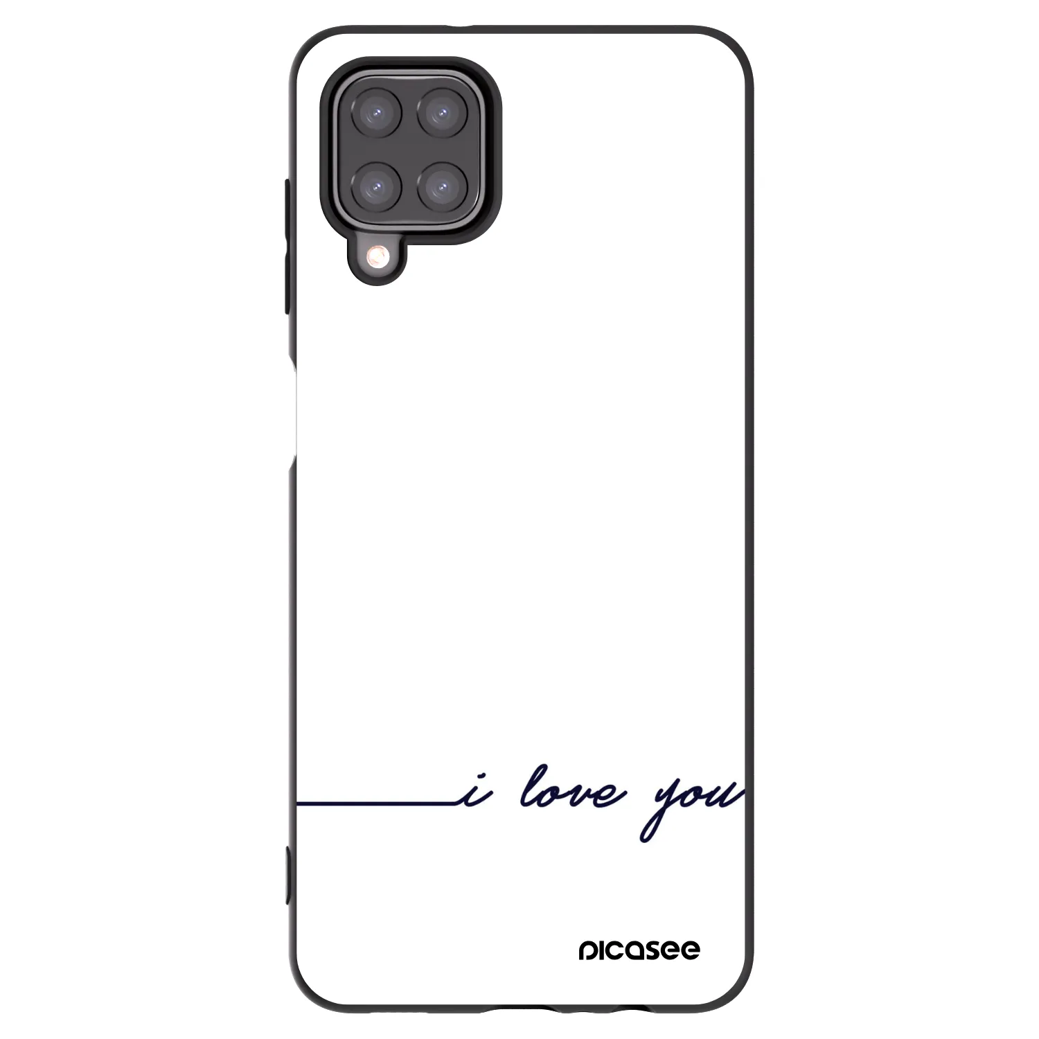 Picasee crna silikonska maskica za Samsung Galaxy M12 M127F - I love you