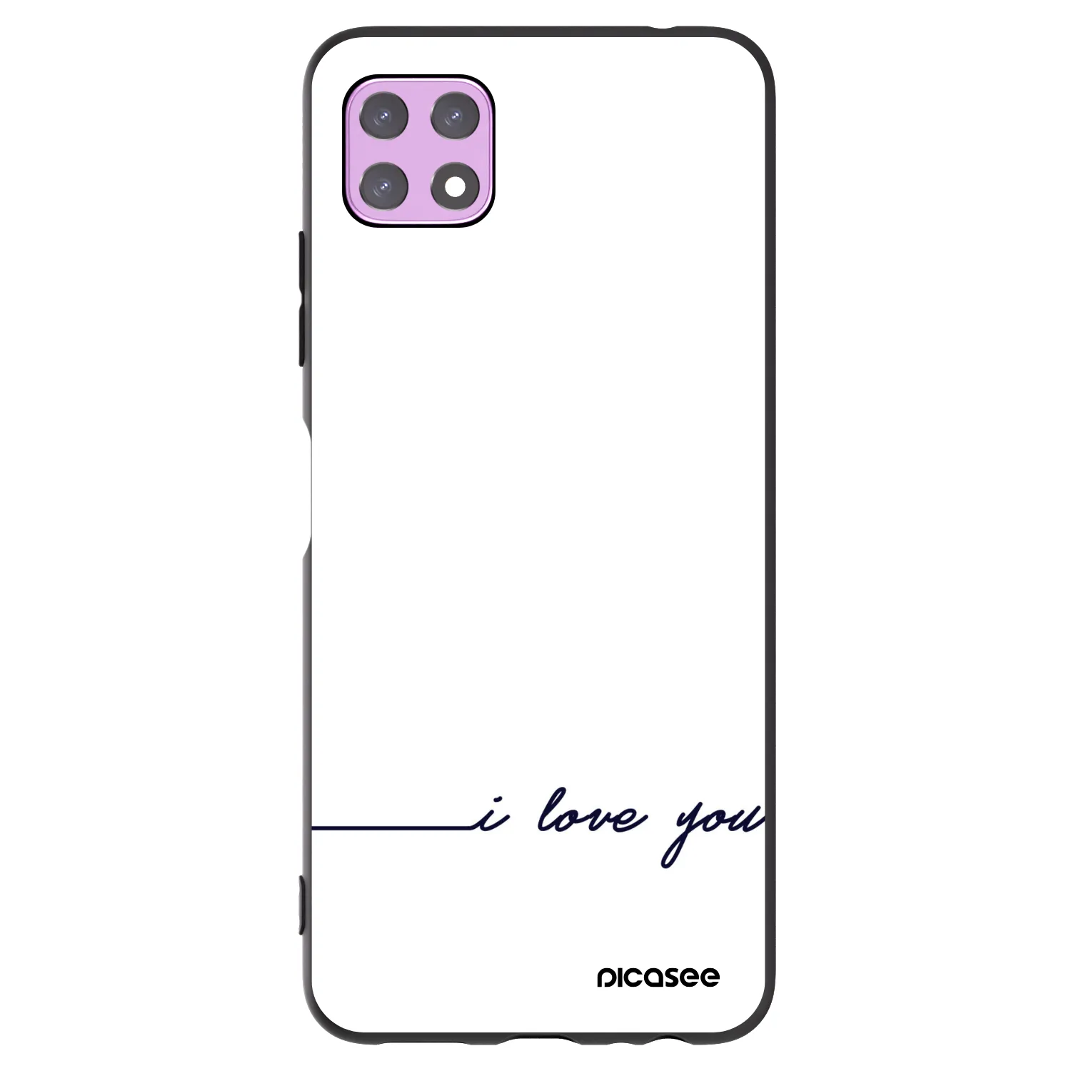 Picasee crna silikonska maskica za Samsung Galaxy A22 A226B 5G - I love you