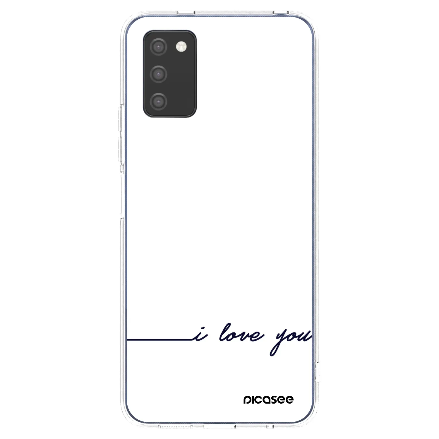 Picasee silikonska prozirna maskica za Samsung Galaxy A02s A025G - I love you