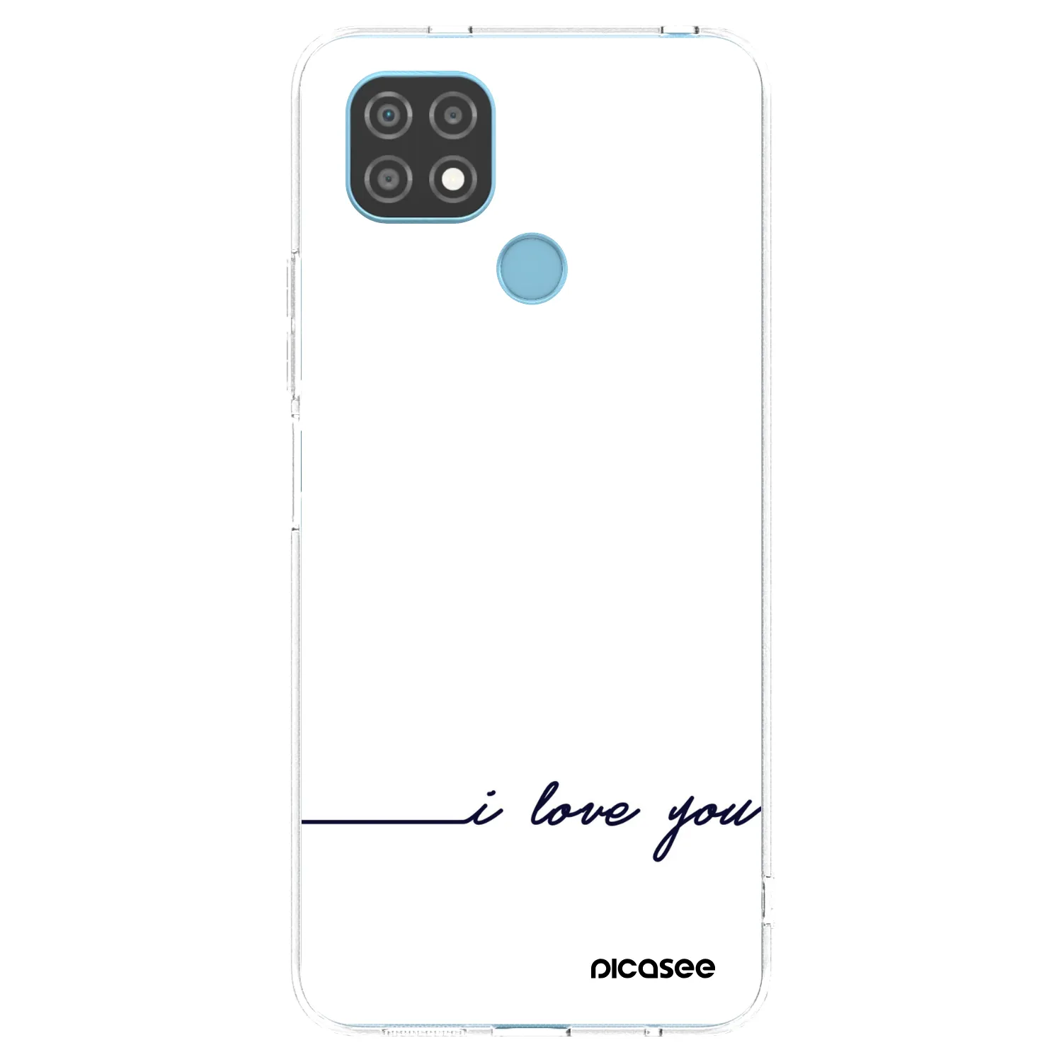 Picasee silikonska prozirna maskica za Realme C21 - I love you