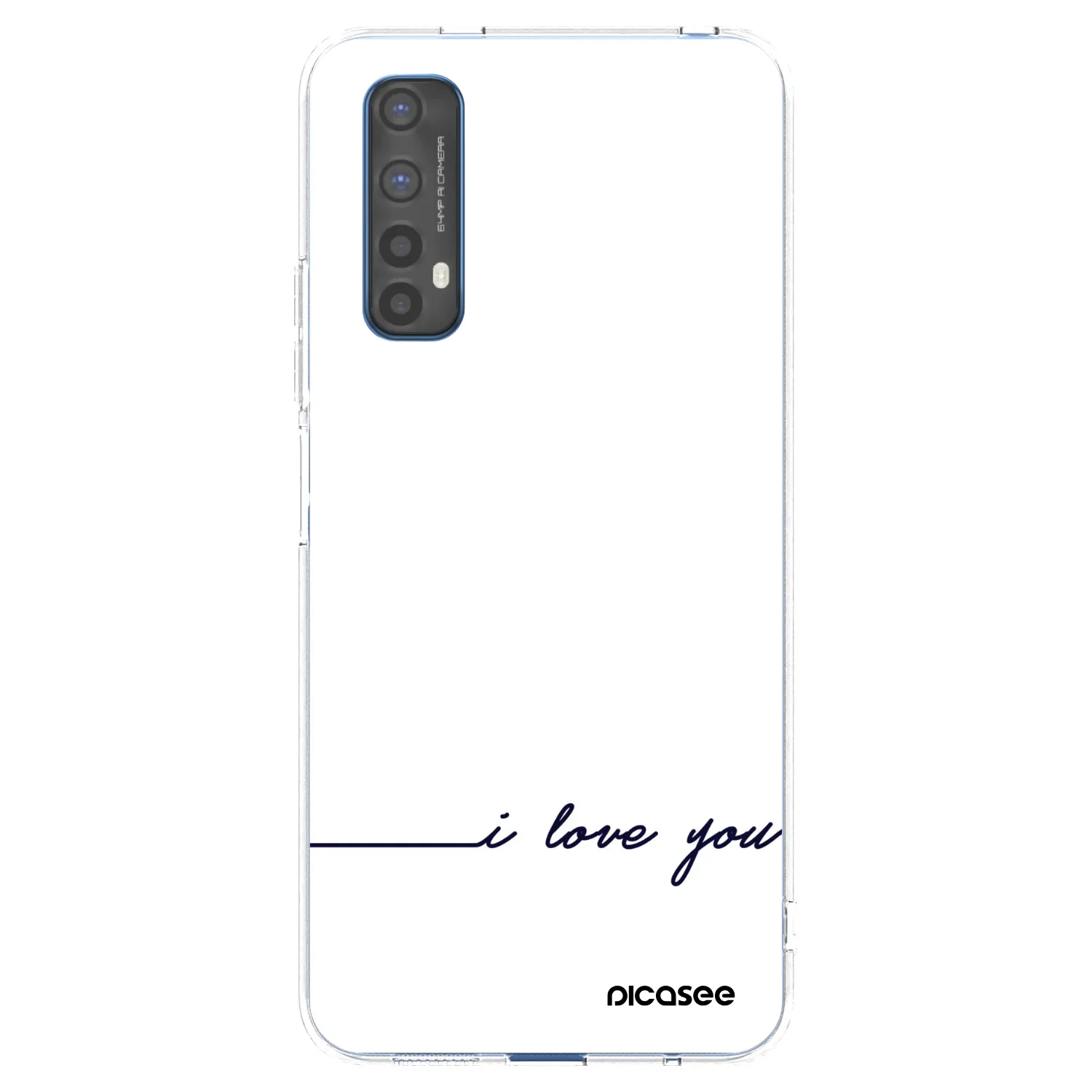 Picasee silikonska prozirna maskica za Realme 7 - I love you