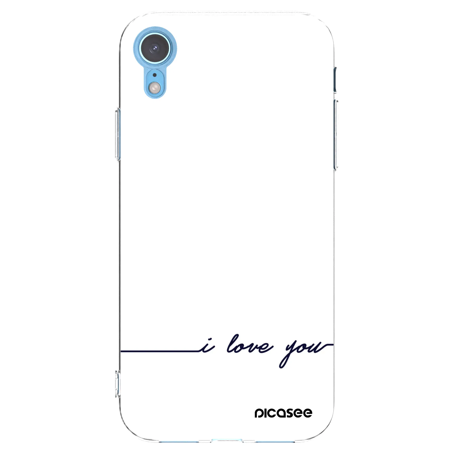 Picasee silikonska prozirna maskica za Apple iPhone XR - I love you
