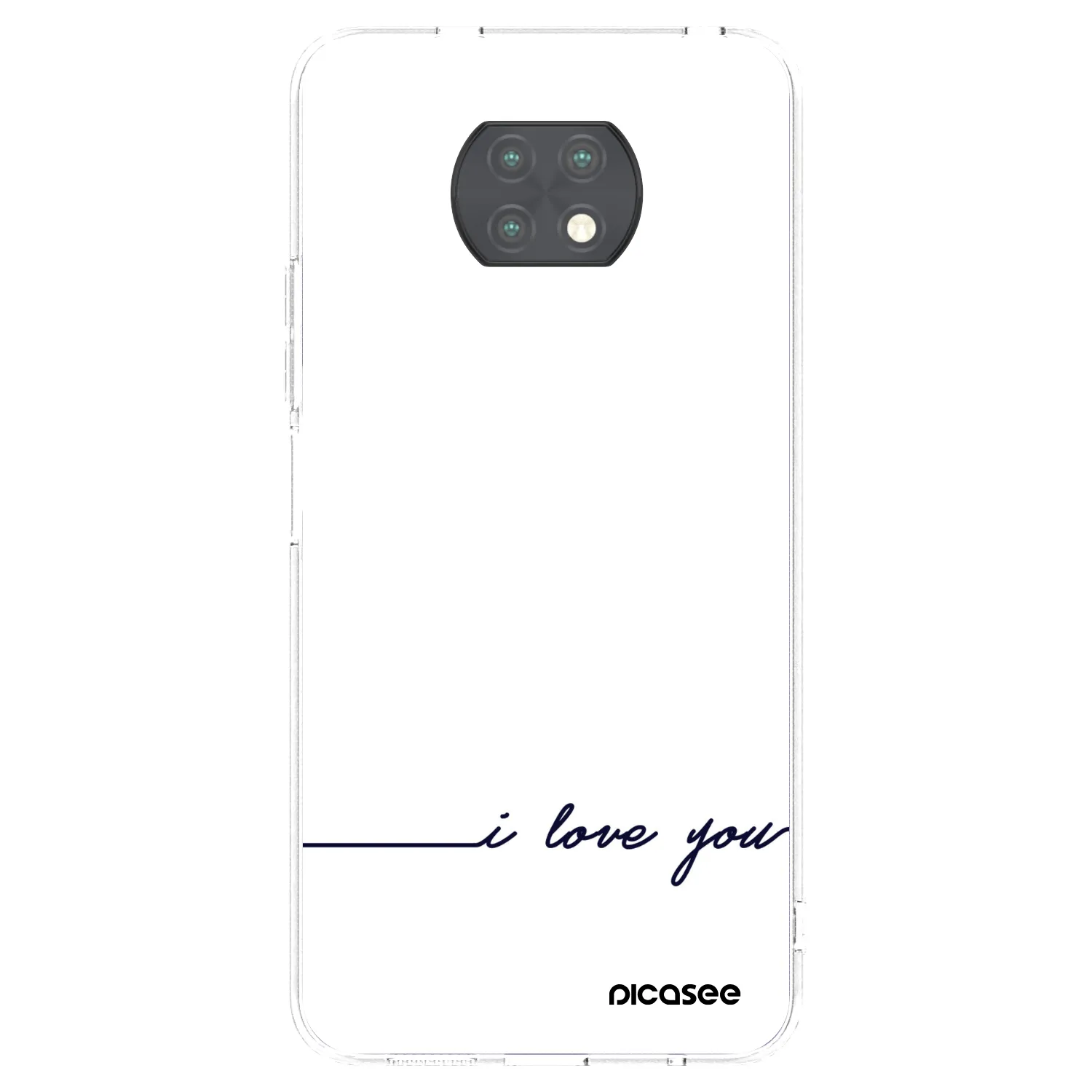 Picasee silikonska prozirna maskica za Xiaomi Redmi Note 9T - I love you