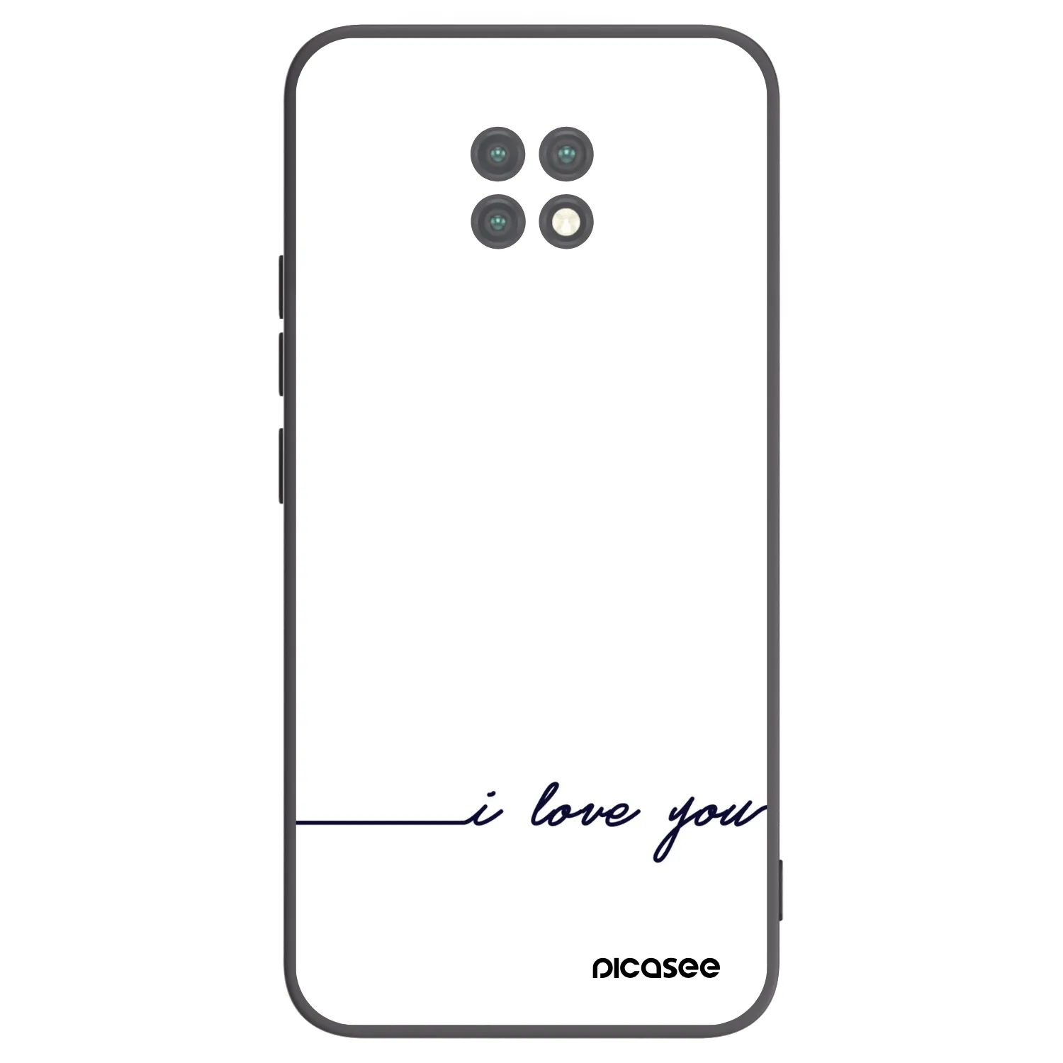 Picasee crna silikonska maskica za Xiaomi Redmi Note 9T - I love you