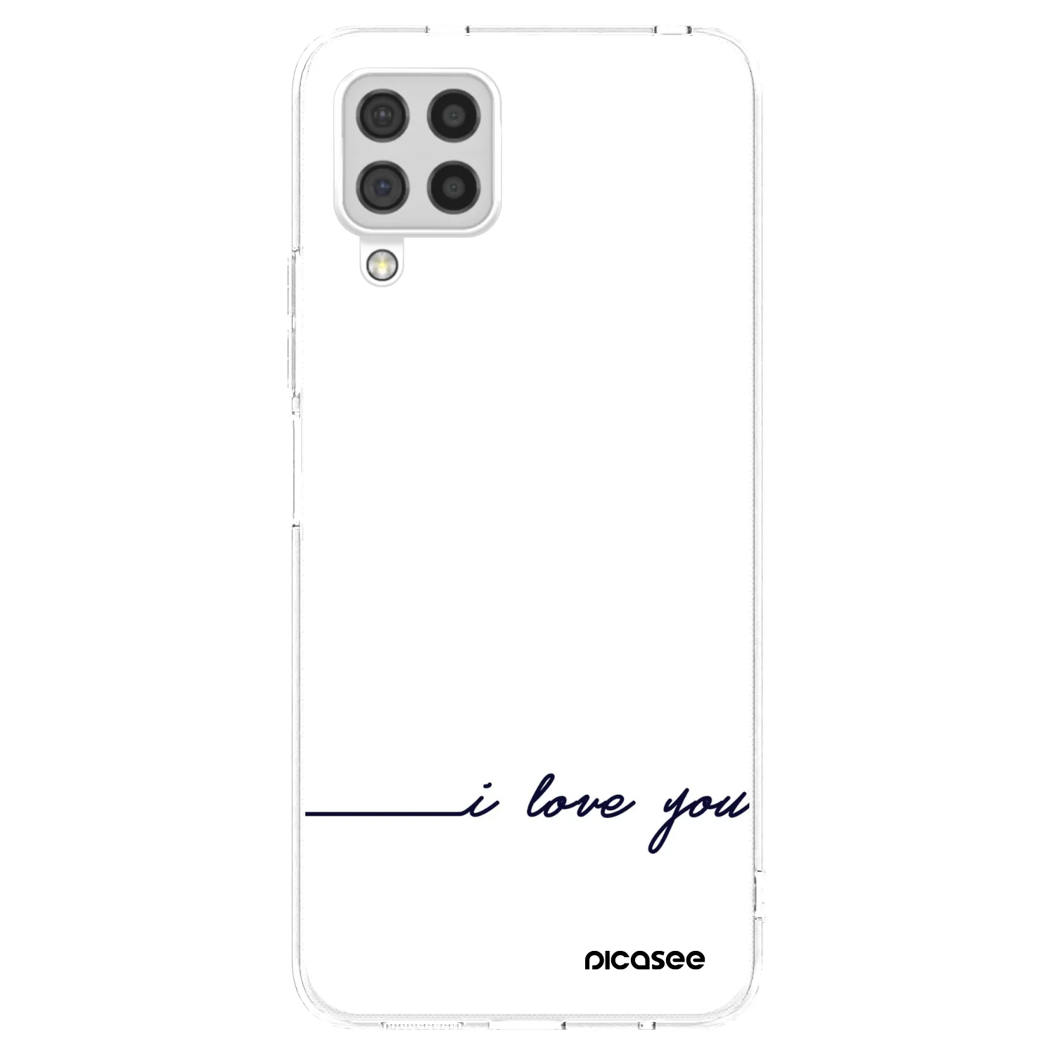 Picasee silikonska prozirna maskica za Samsung Galaxy A22 A225F 4G - I love you