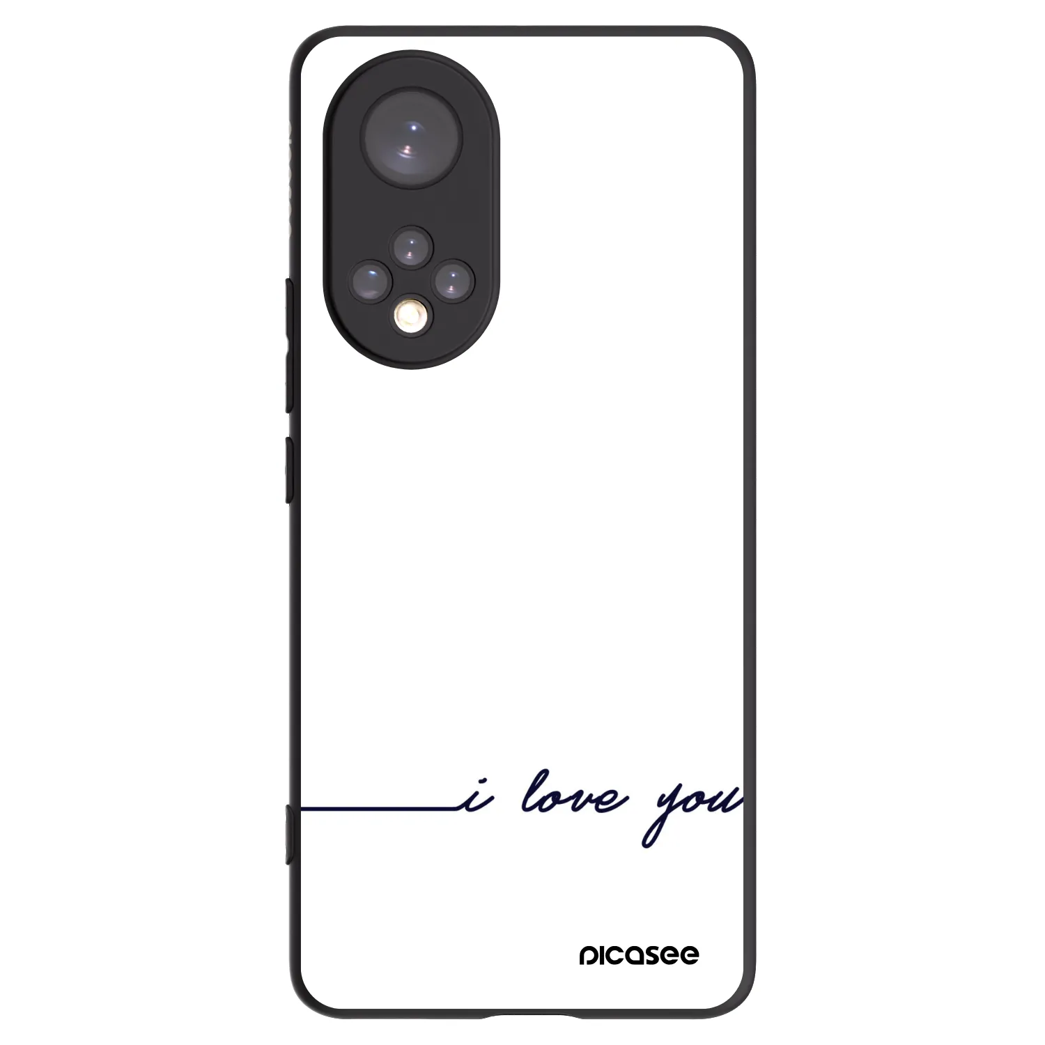 Picasee crna silikonska maskica za Honor 50 5G - I love you