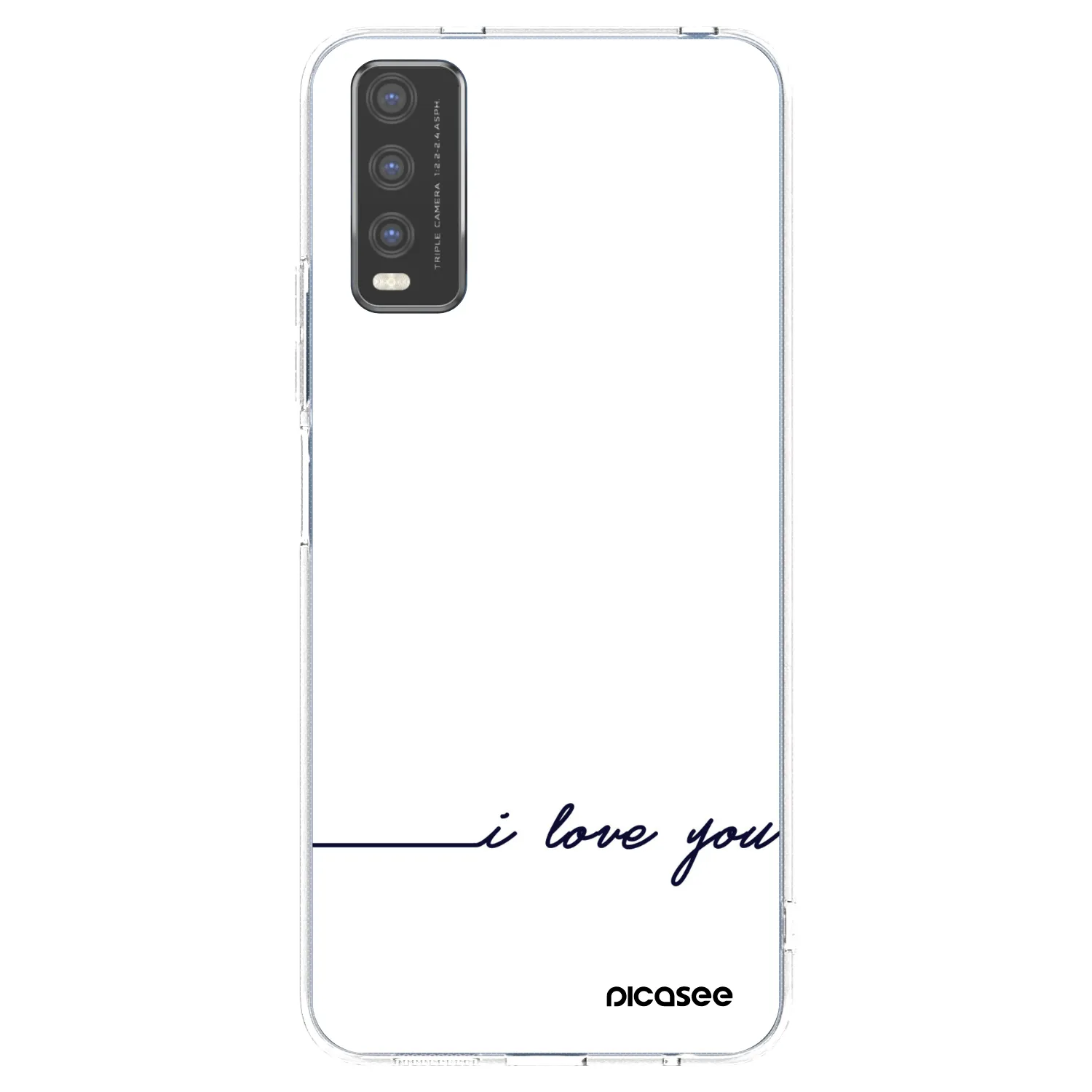 Picasee silikonska prozirna maskica za Vivo Y20s - I love you