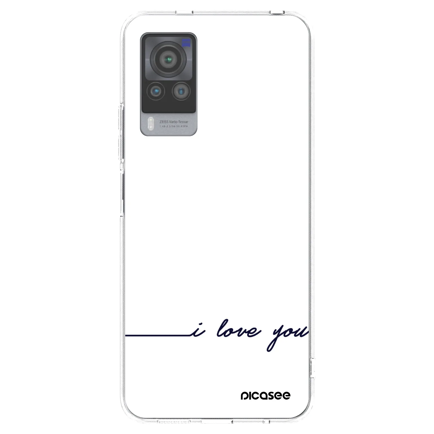 Picasee silikonska prozirna maskica za Vivo X60 Pro 5G - I love you