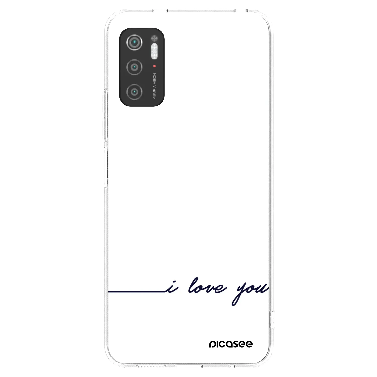 Picasee silikonska prozirna maskica za Xiaomi Poco M3 Pro 5G - I love you