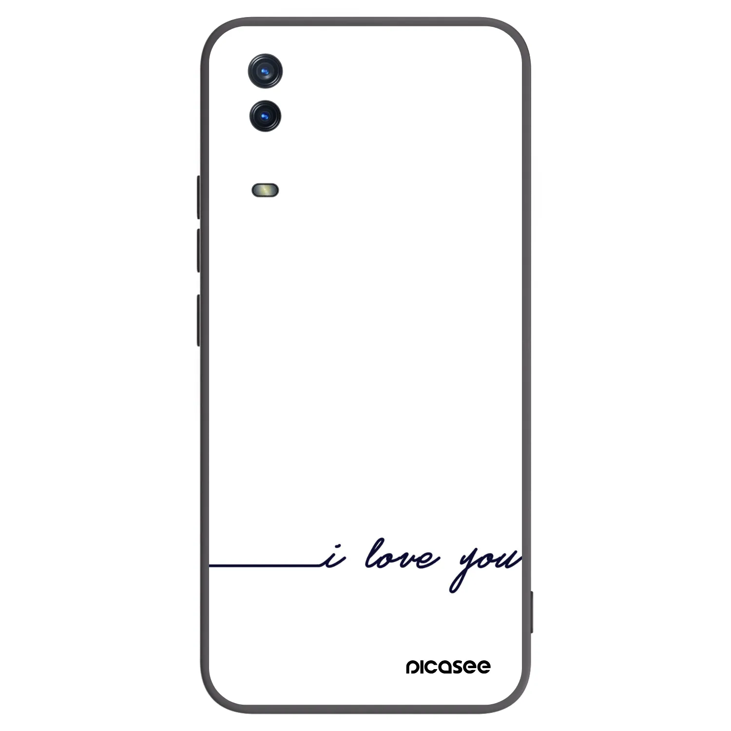 Picasee crna silikonska maskica za Vivo Y11s - I love you