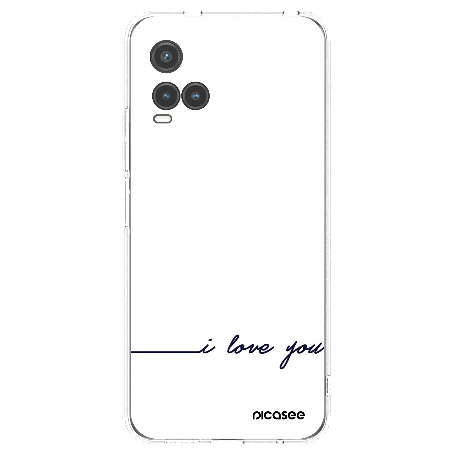 Picasee silikonska prozirna maskica za Vivo Y33s - I love you