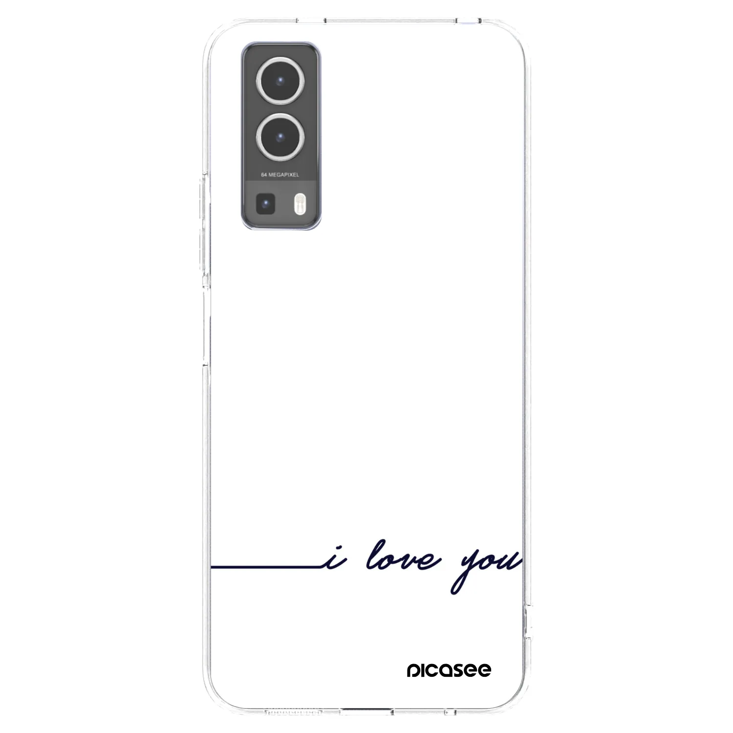 Picasee silikonska prozirna maskica za Vivo Y72 5G - I love you