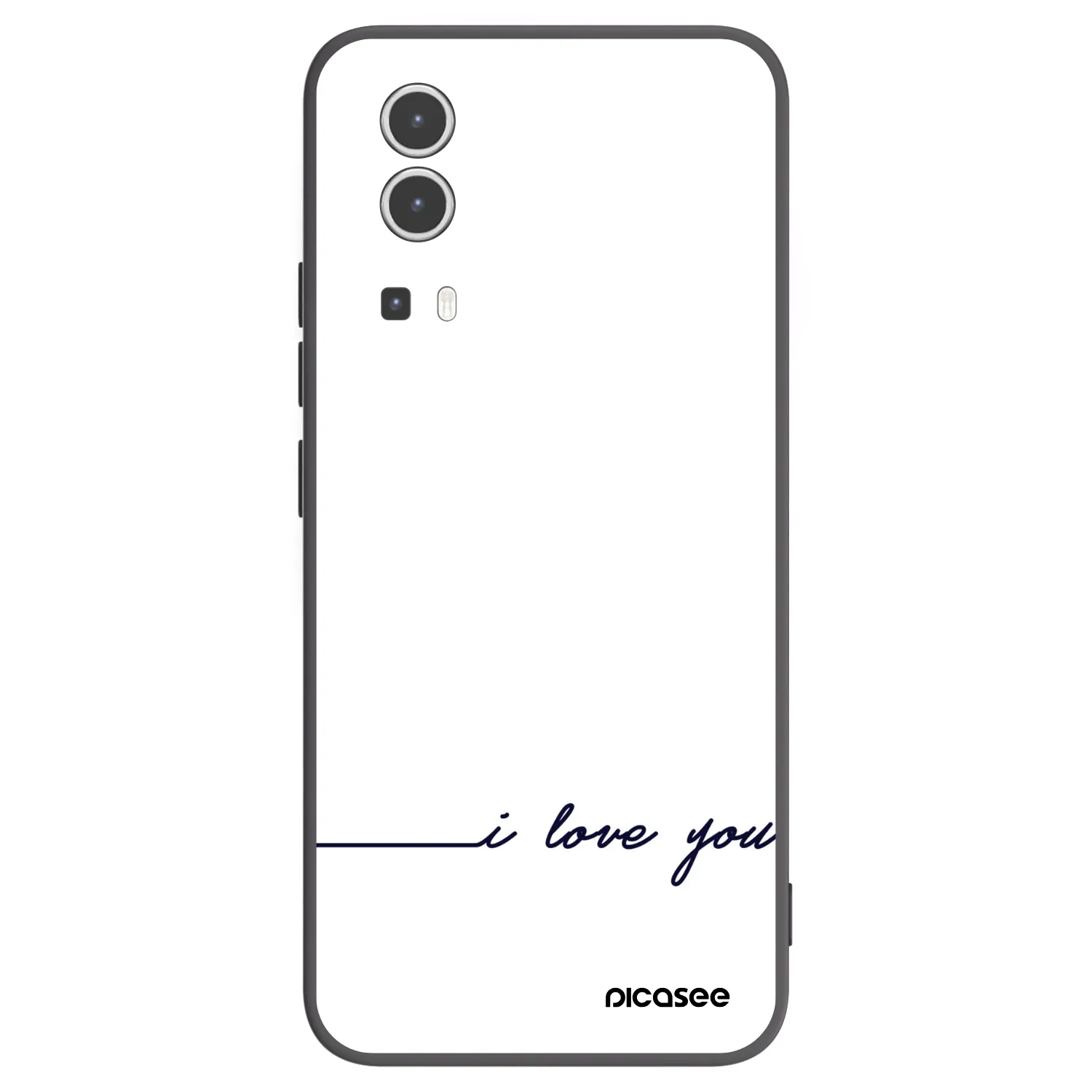 Picasee crna silikonska maskica za Vivo Y72 5G - I love you