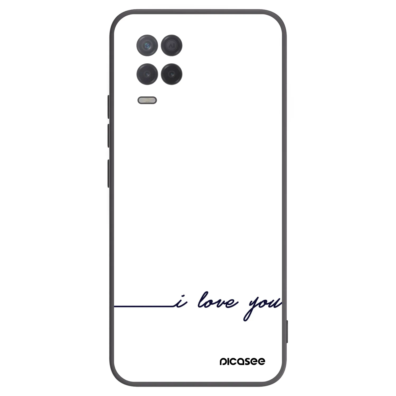 Picasee crna silikonska maskica za Realme 8 5G - I love you
