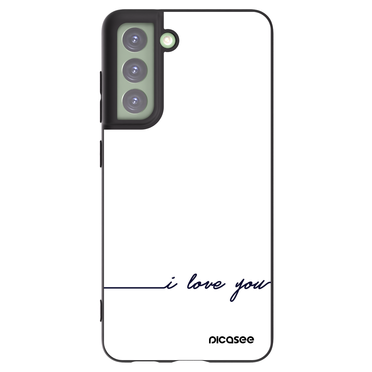 Picasee crna silikonska maskica za Samsung Galaxy S21 FE 5G - I love you